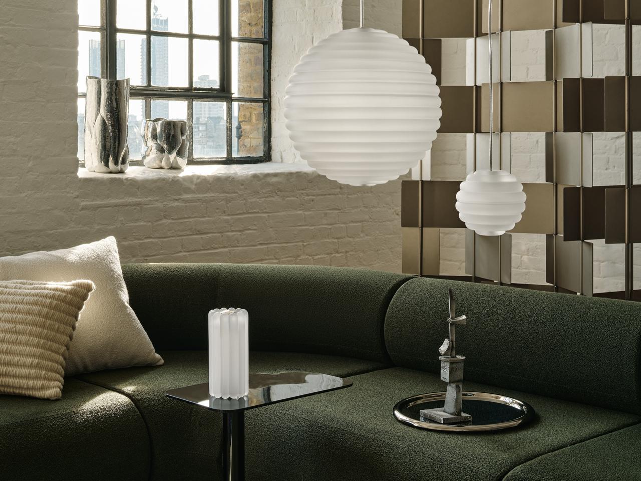 Round Pendant Lamp PRESS Matte Glass