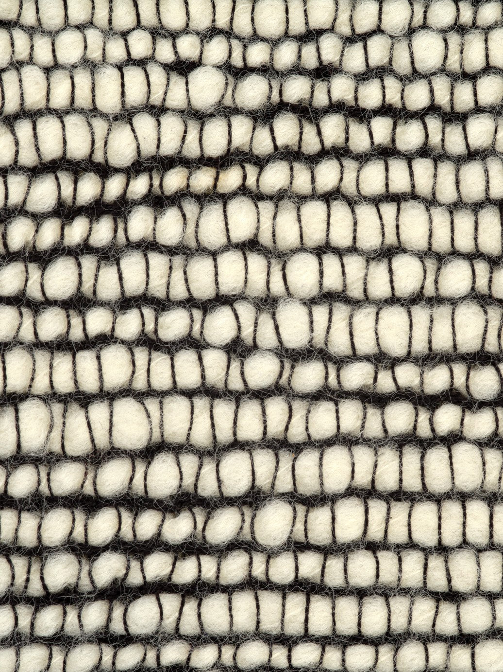 Koc THREAD krémový s černým