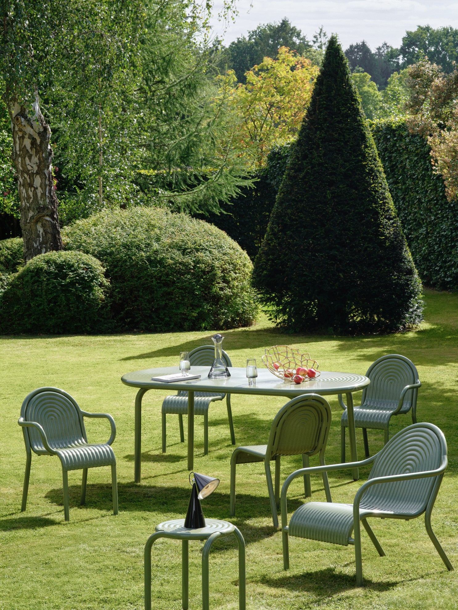 Zelené venkovní křeslo GROOVE