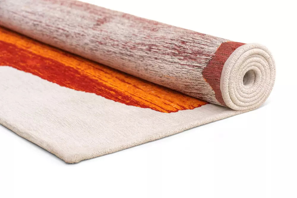 Koberec BRUSH béžový s oranžovou