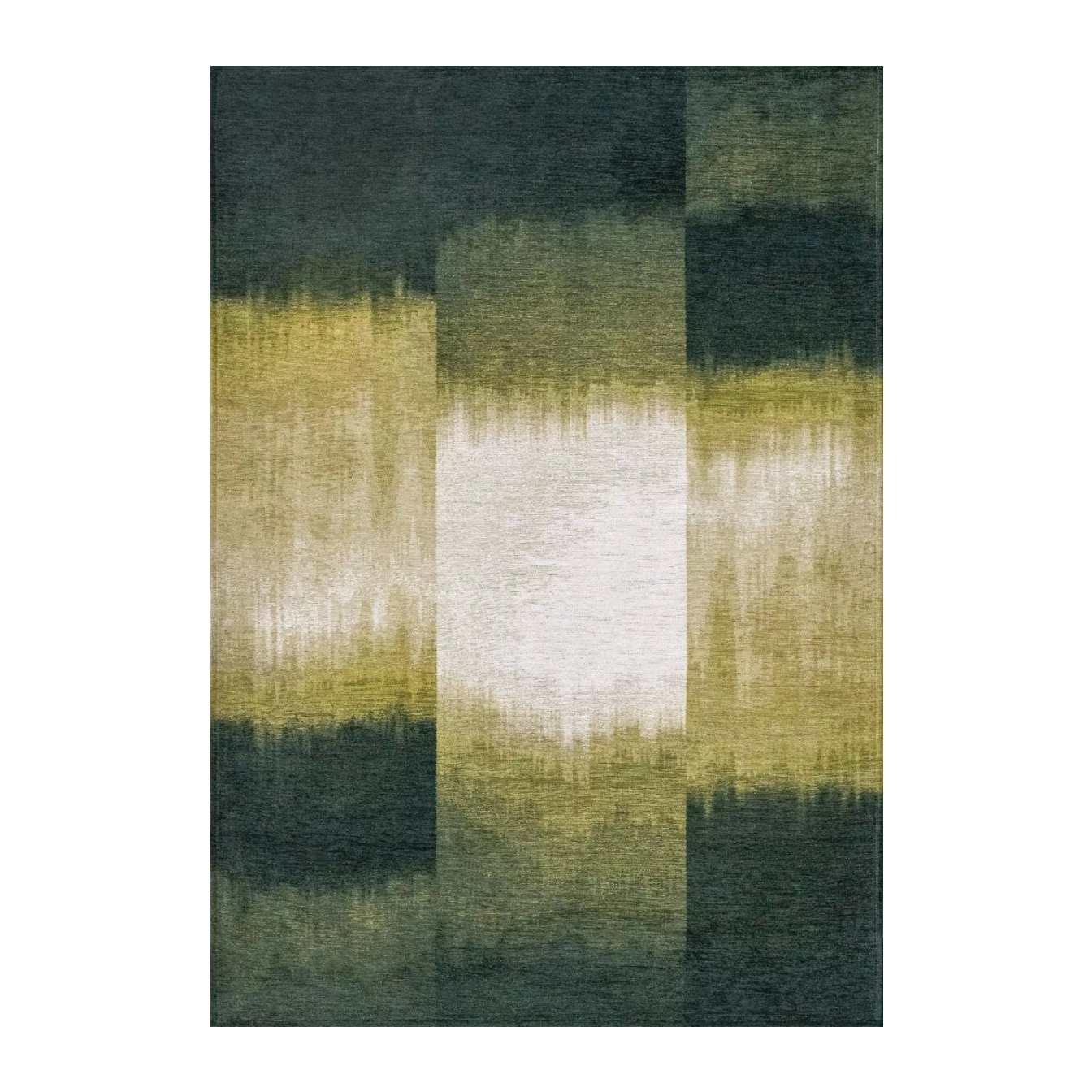 SENDAI Green and White Rug
