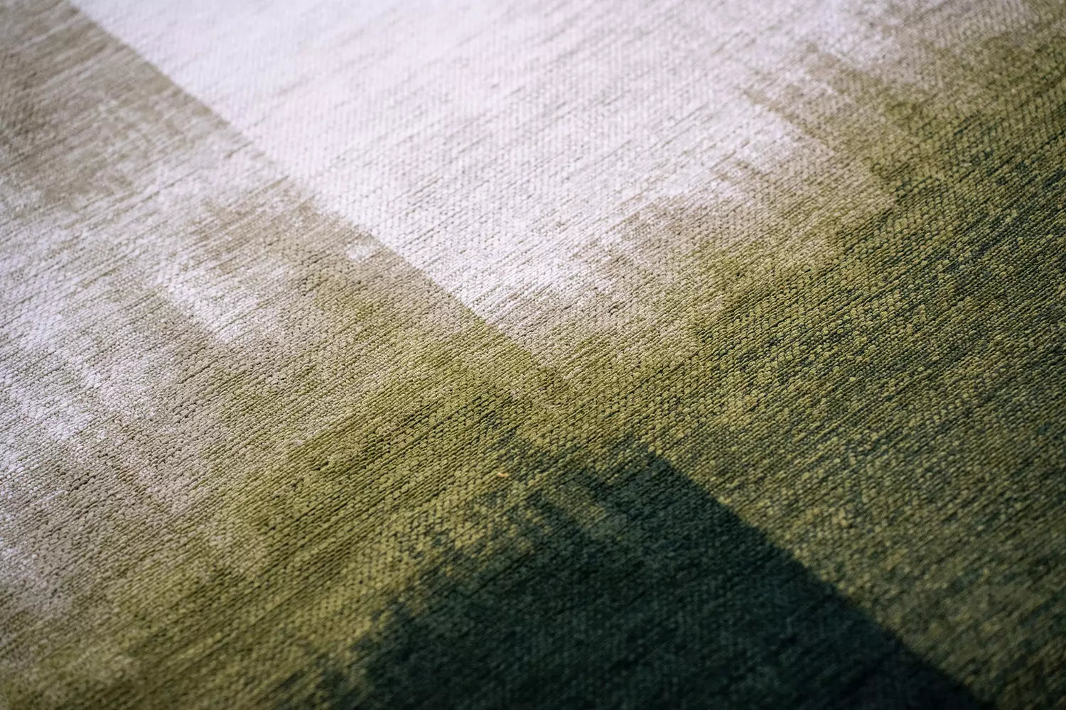 SENDAI Green and White Rug