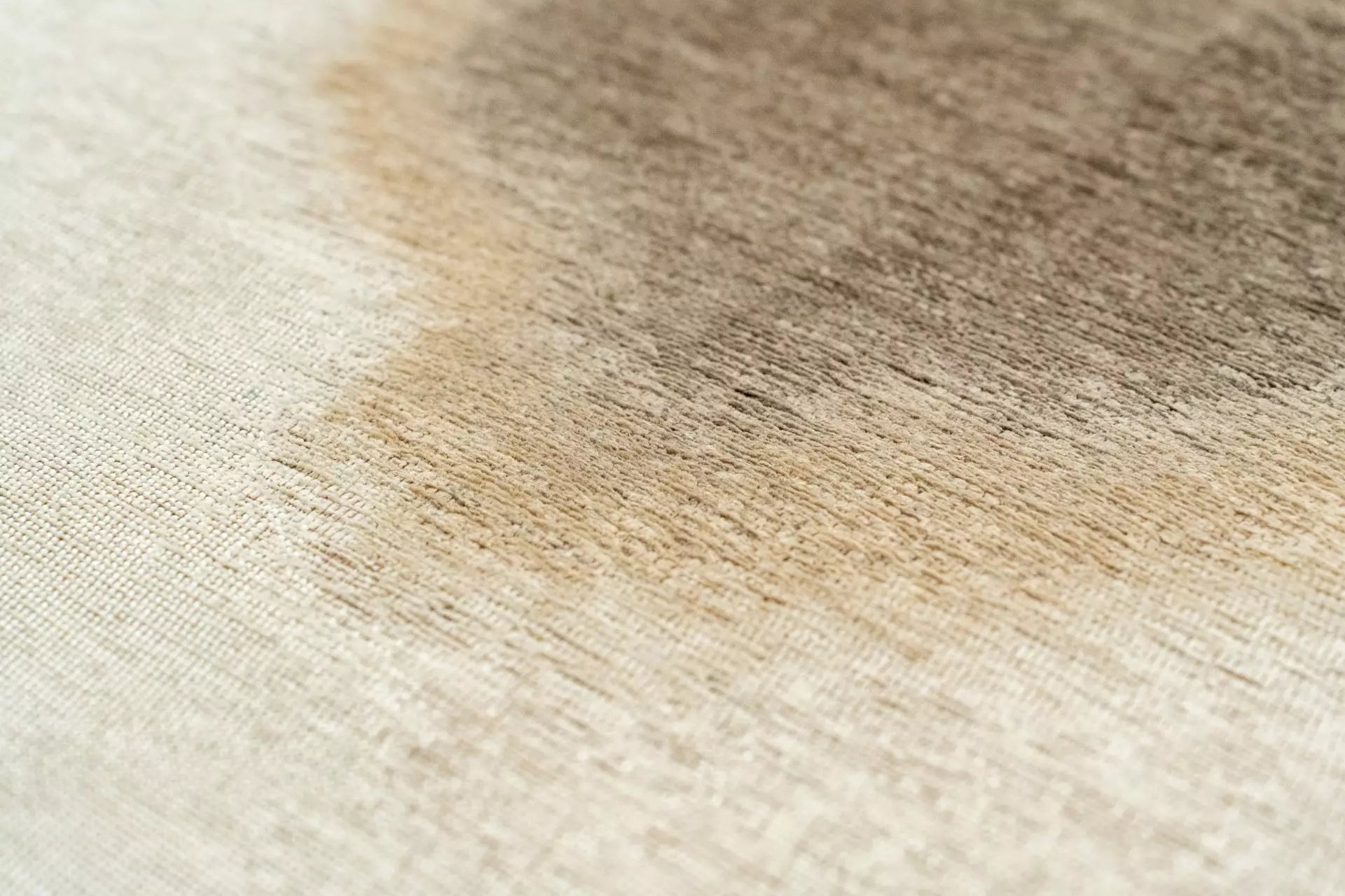 AQUARELLE LEAF Cream Oval Rug with Beige
