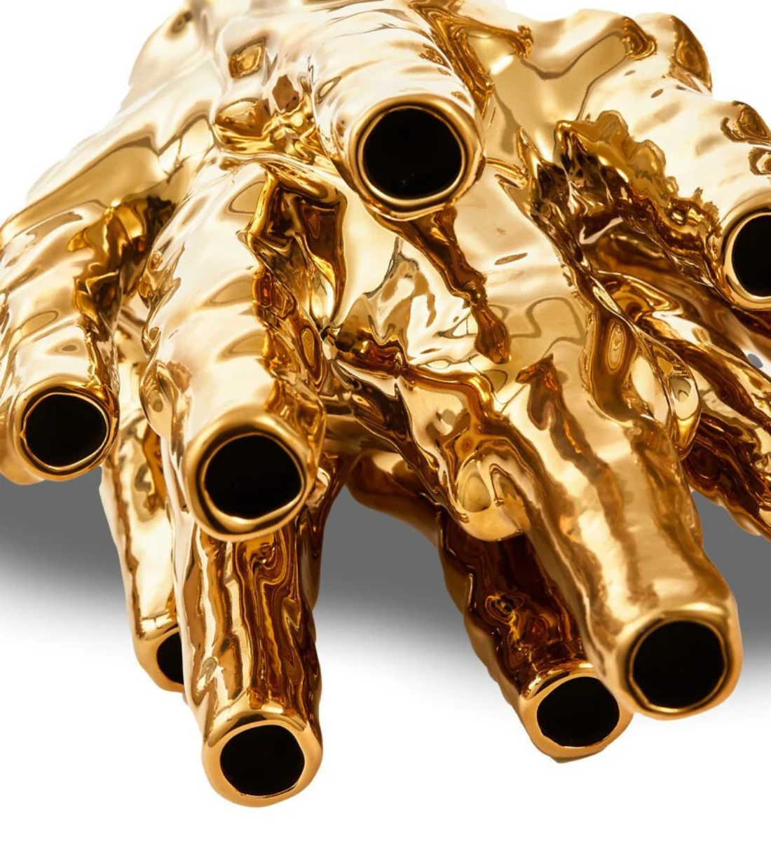 CORAL Vase 20-TULIPS gold