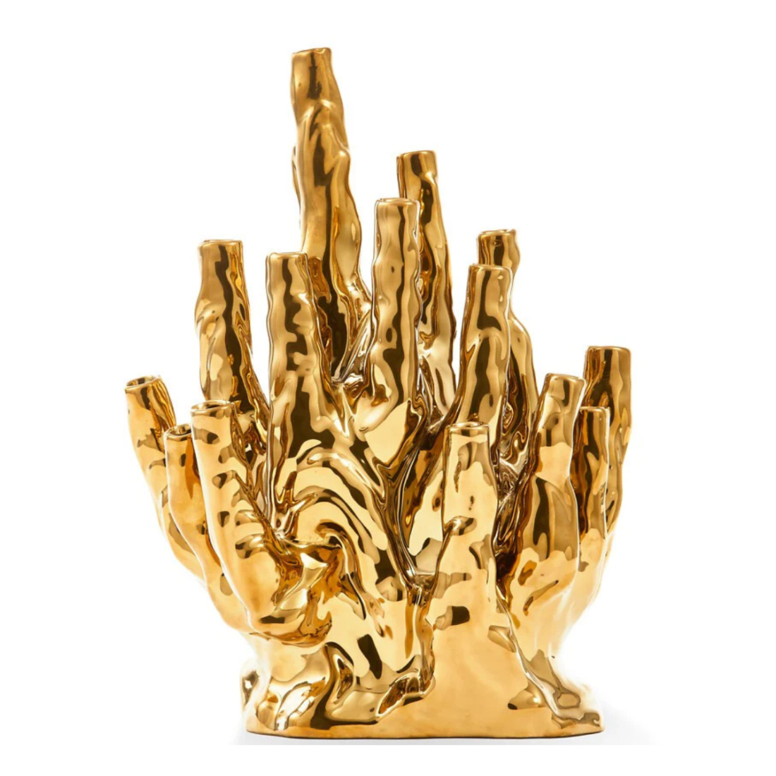 CORAL Vase 20-TULIPS gold