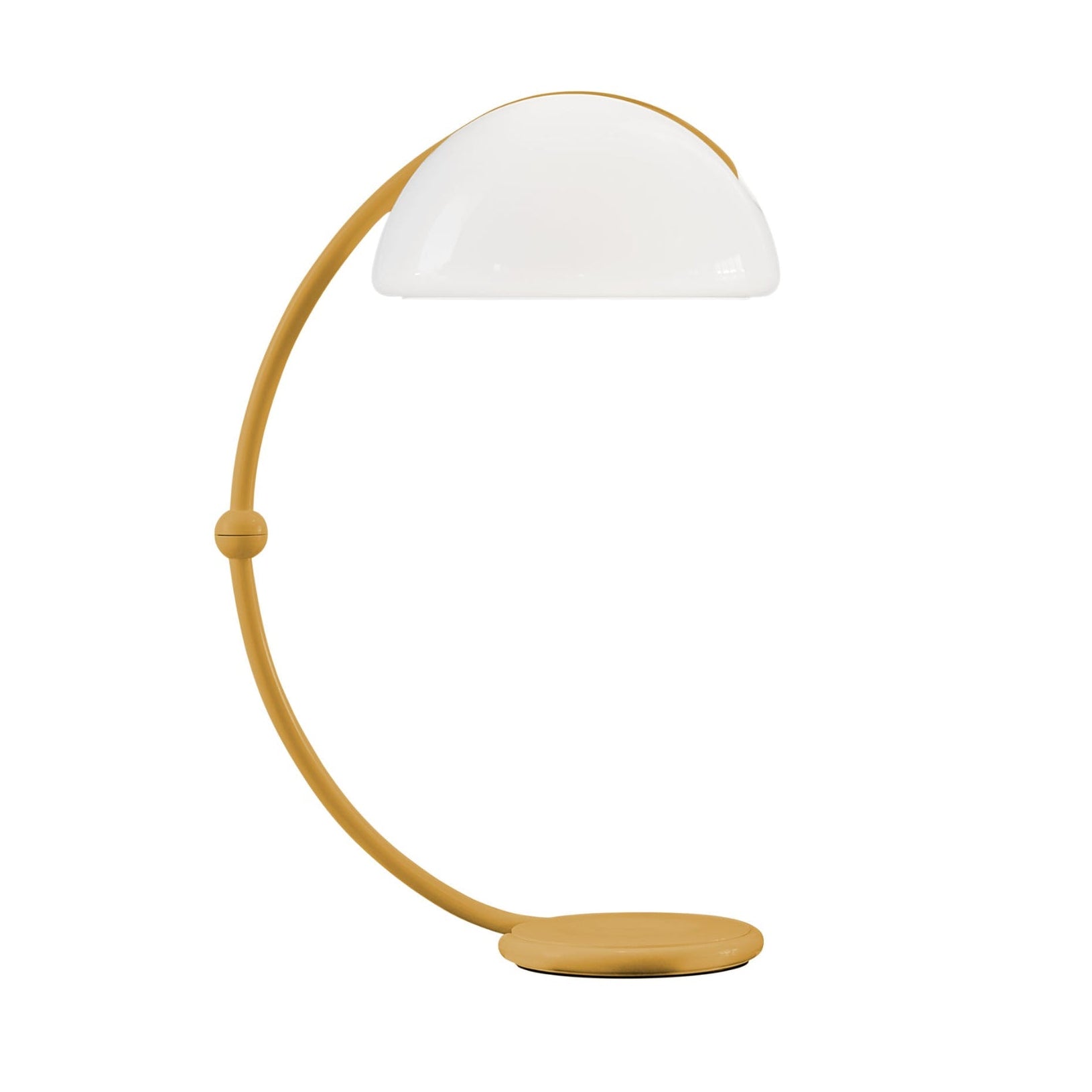 SERPENTE Floor Lamp with Opal Shade and Gold Galvanized Base