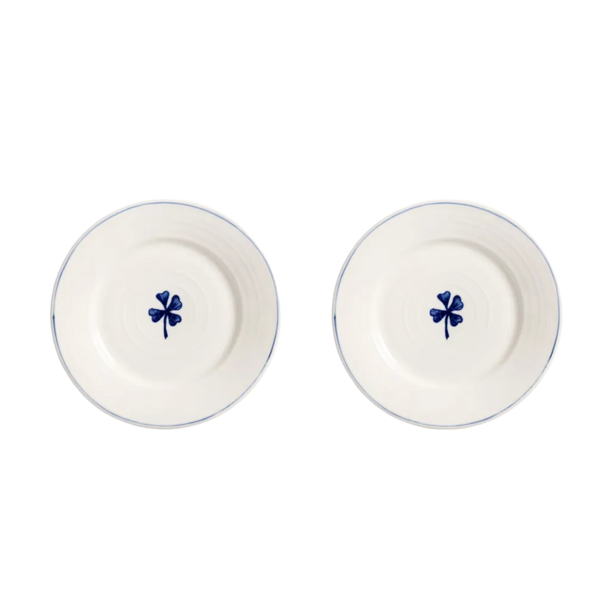 ANOUK CLOVER white and blue plate set