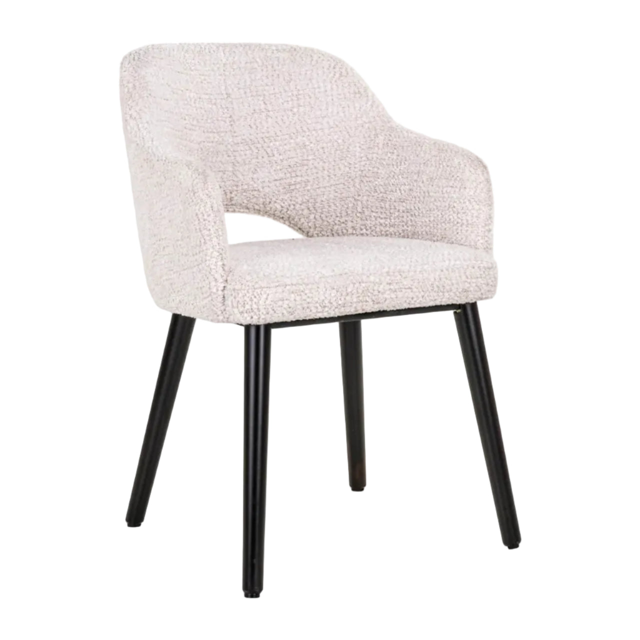 Křeslo GINNA krémové s černým podstavcem