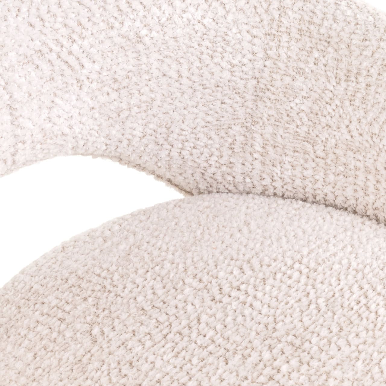 Křeslo GINNA krémové s černým podstavcem