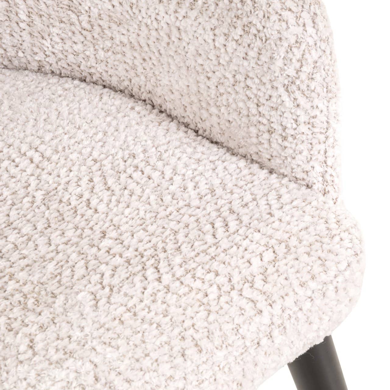 Křeslo GINNA krémové s černým podstavcem