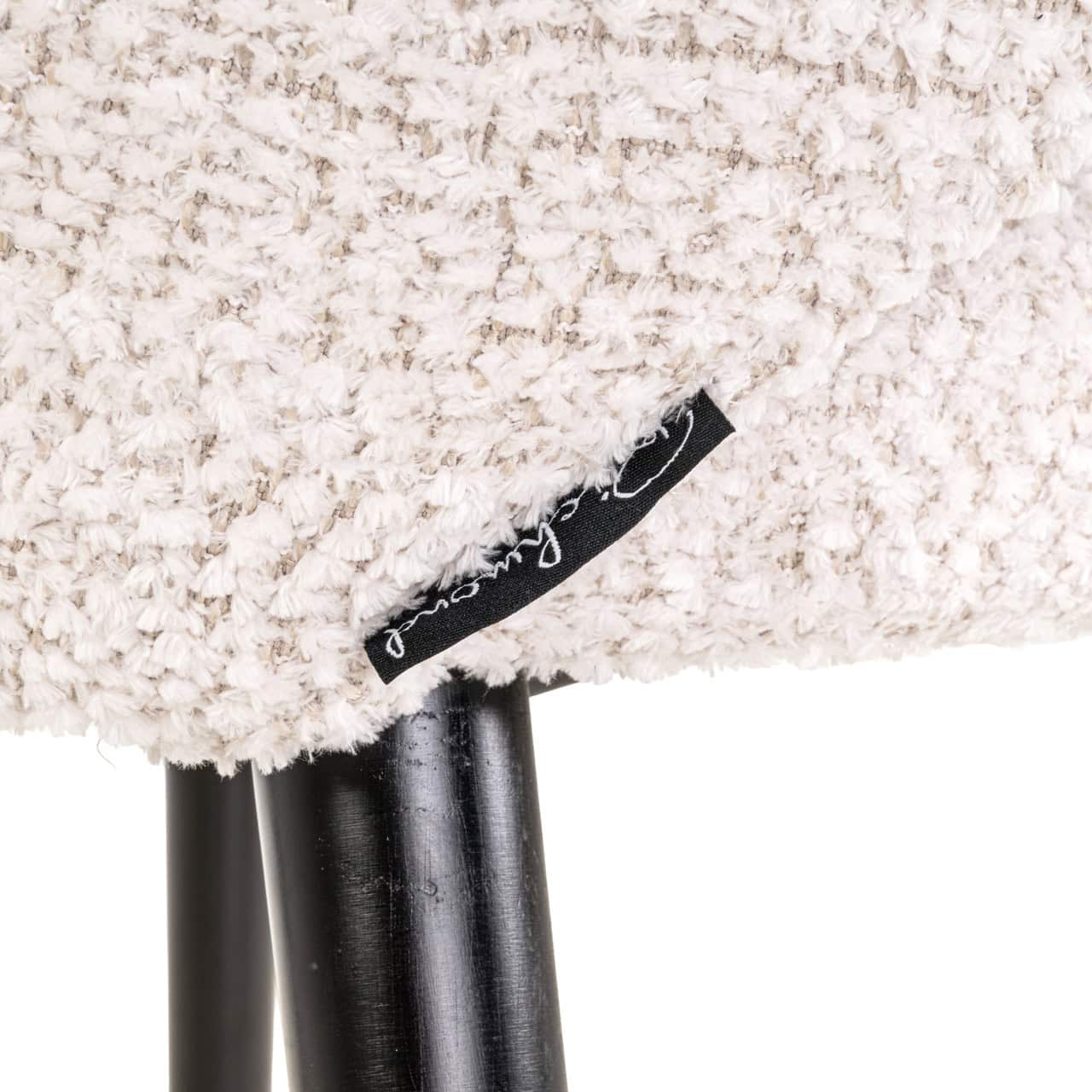 Křeslo GINNA krémové s černým podstavcem