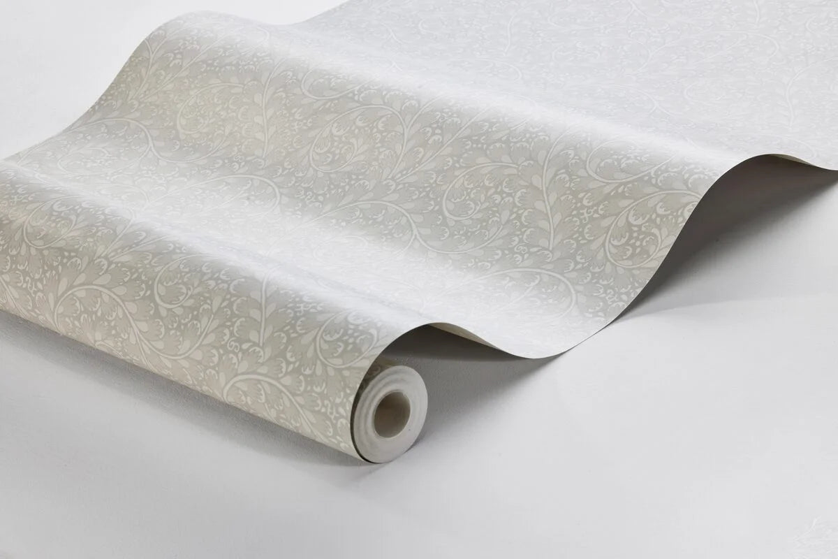 Wild Ferns Beige Leaf Pattern Wallpaper