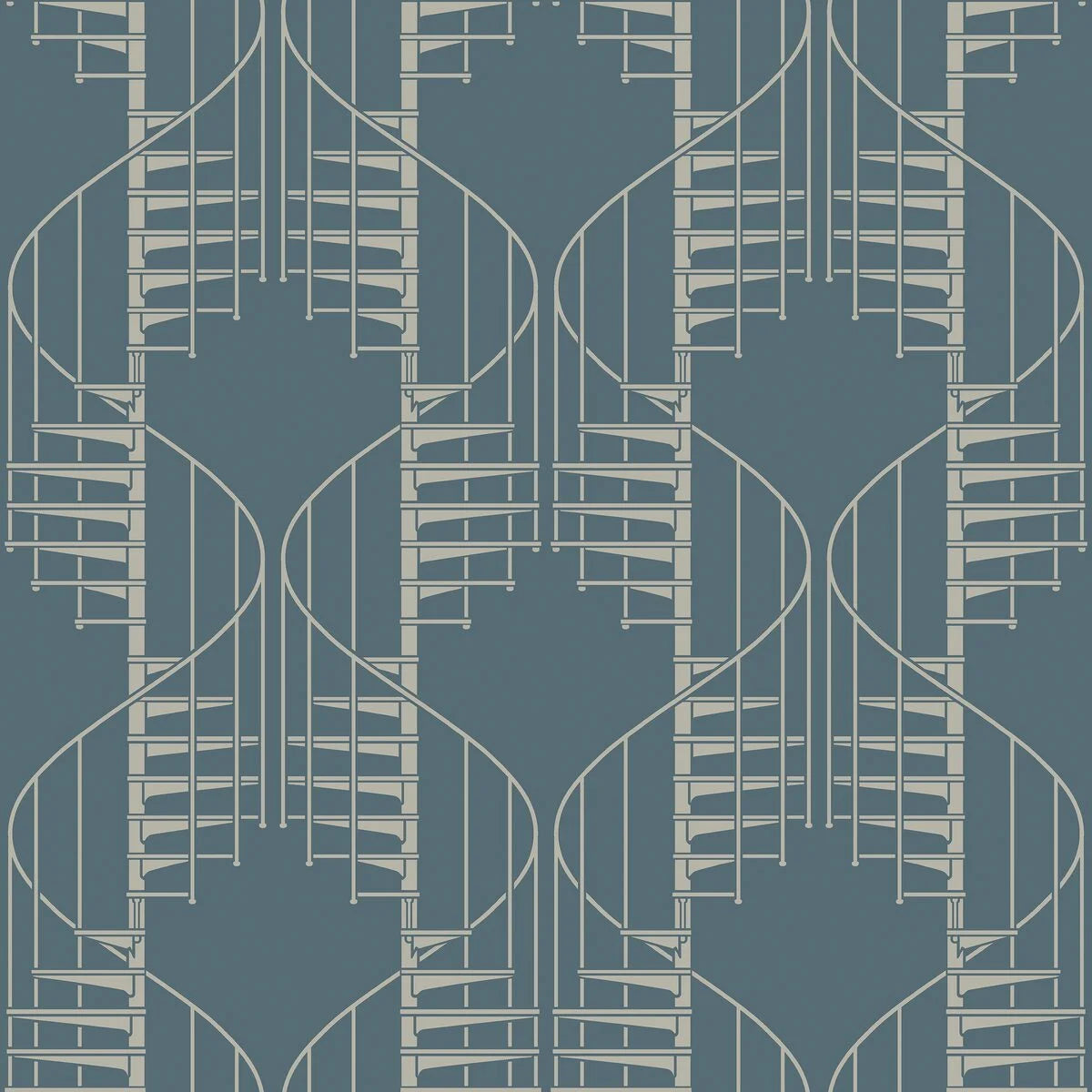 Tapeta s abstraktním vzorem STAIRCASE tmavě zelená