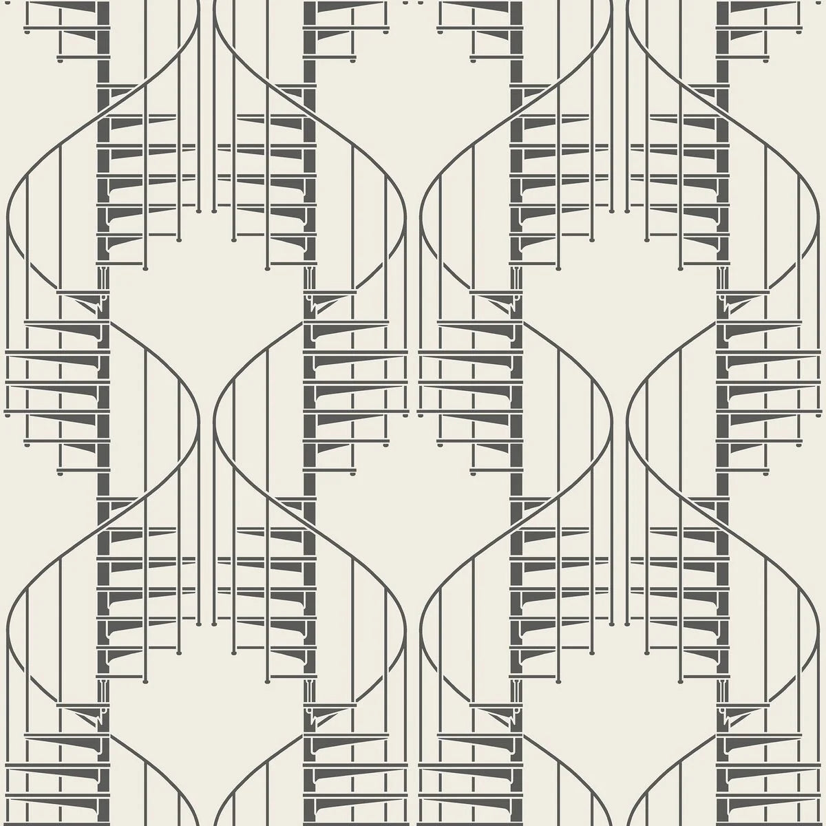 Tapeta s abstraktním vzorem STAIRCASE béžová s černou