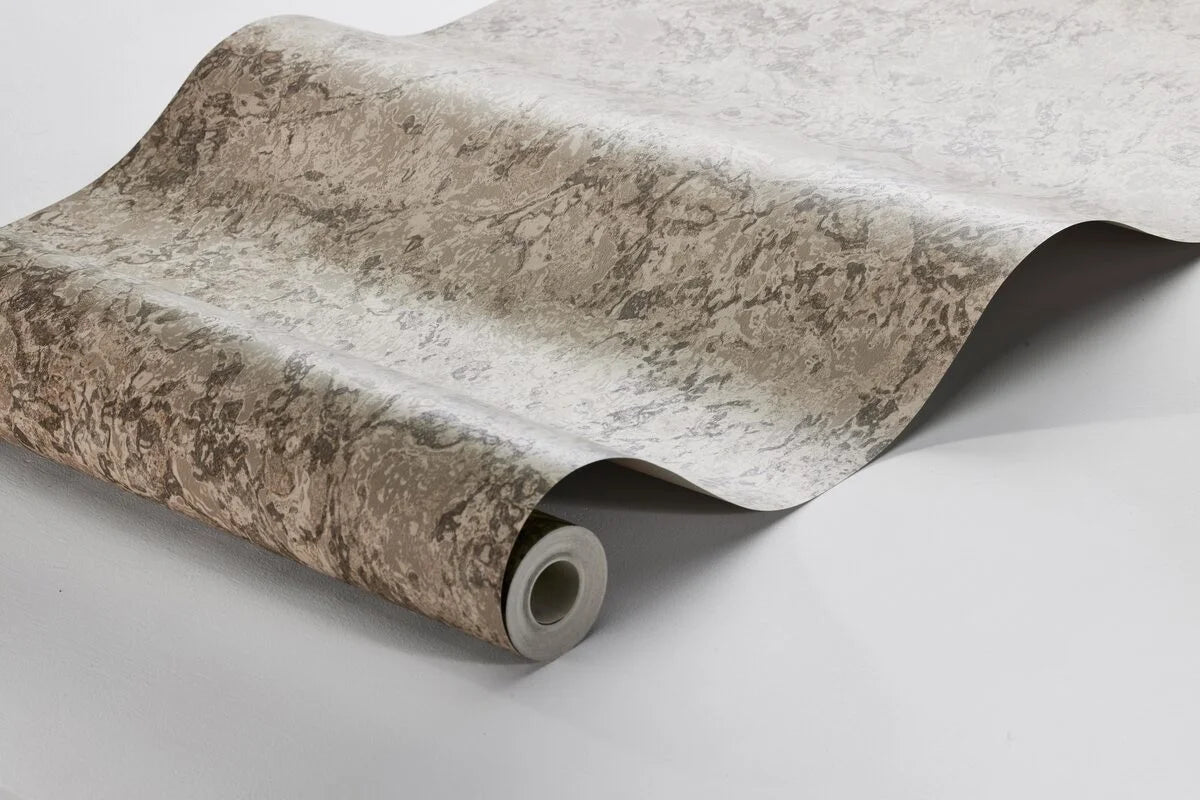 Tapeta imitující mramor TRAVERTINE hnědá