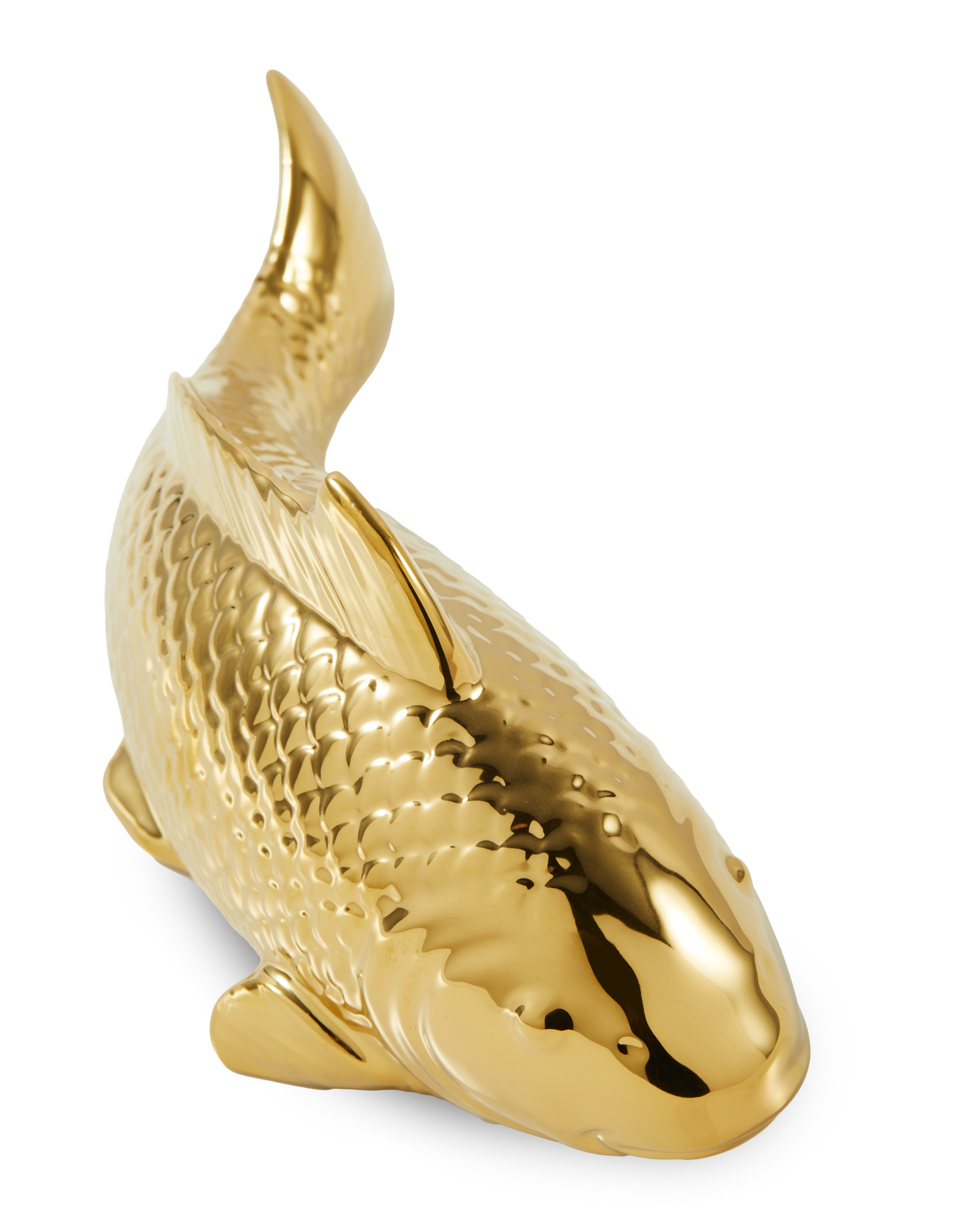 Dekorativní talíř RYBA bílý se zlatým