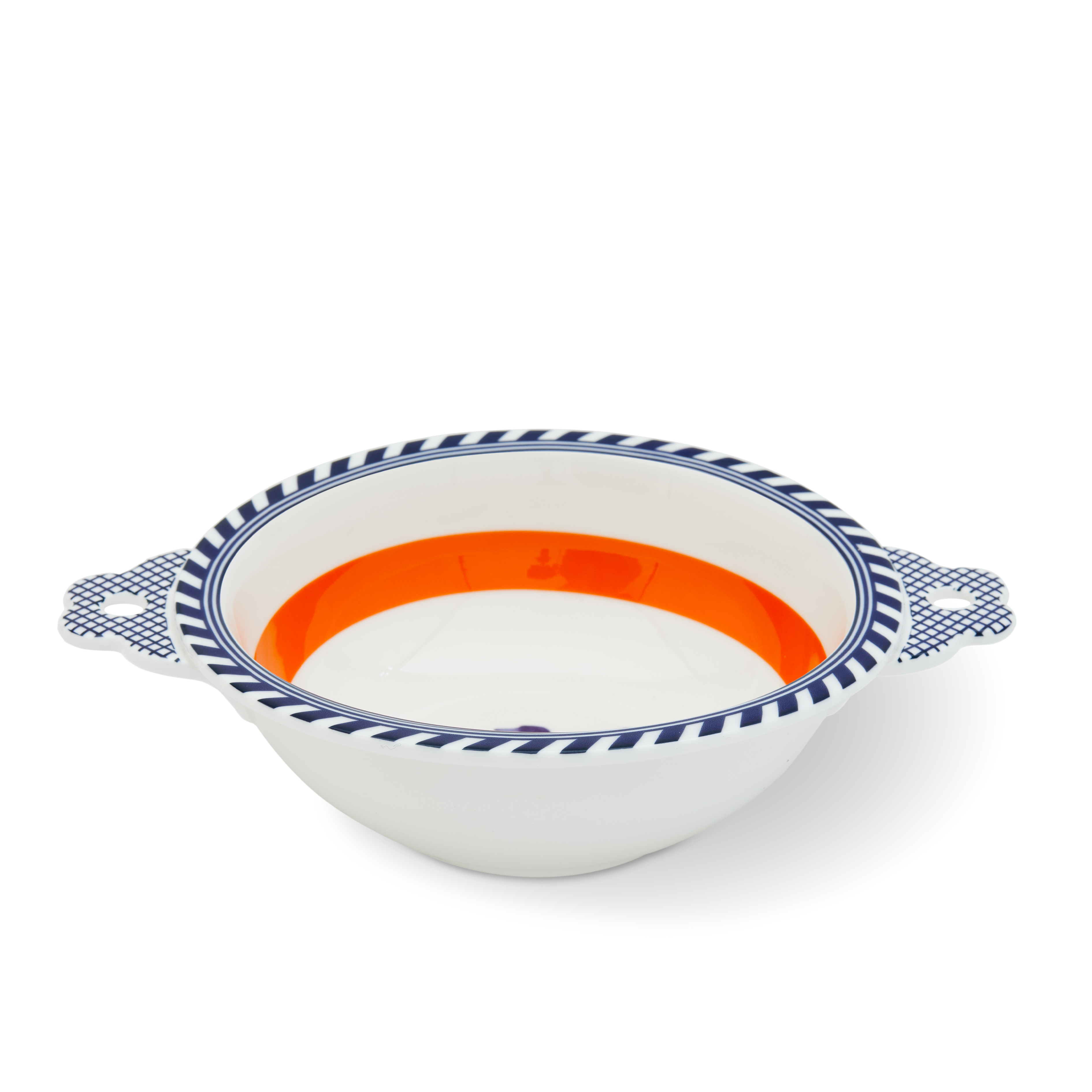 BIRD Bowl white with orange and blue