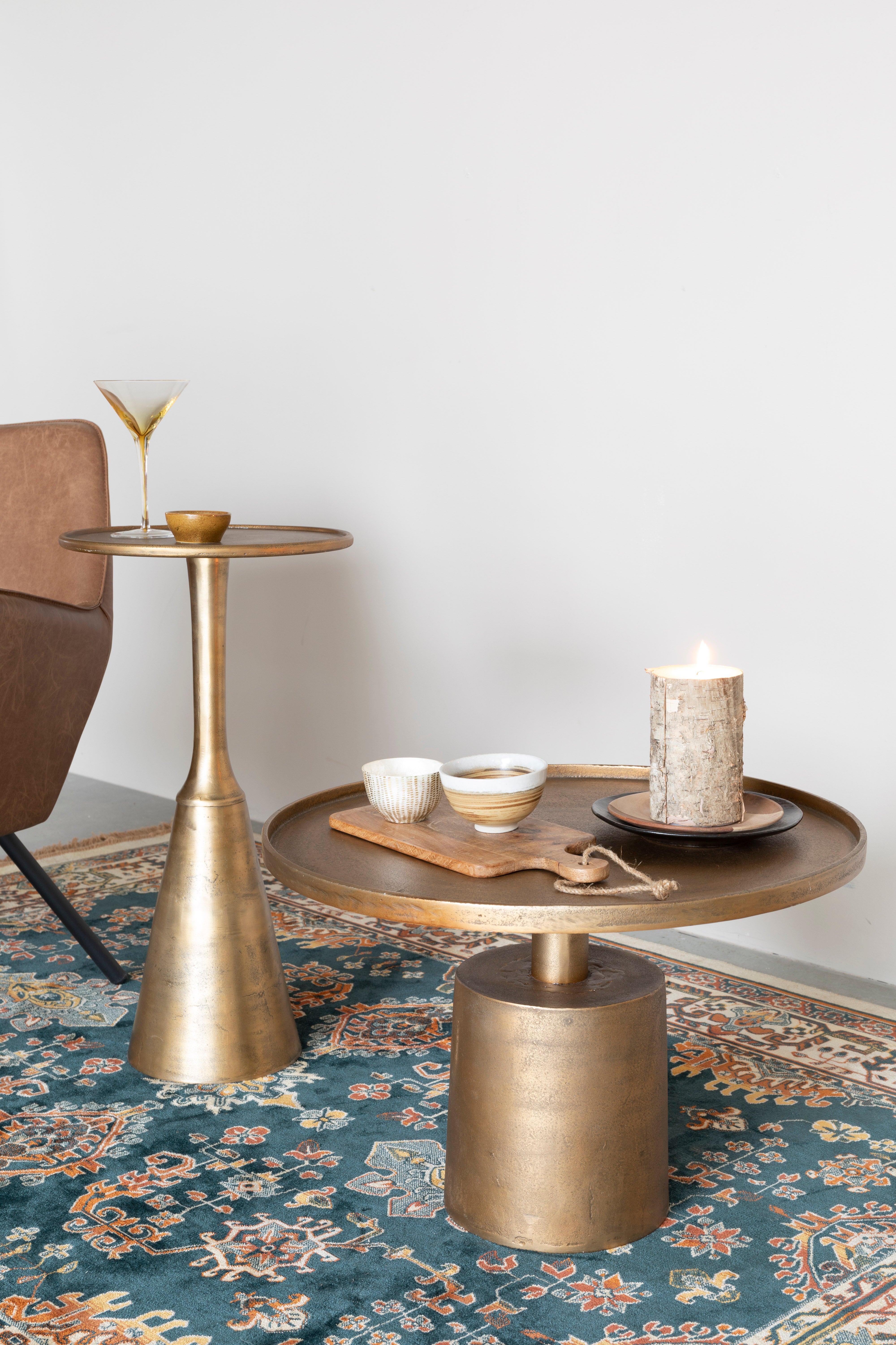 Kávový stolek MASON antická zlatá