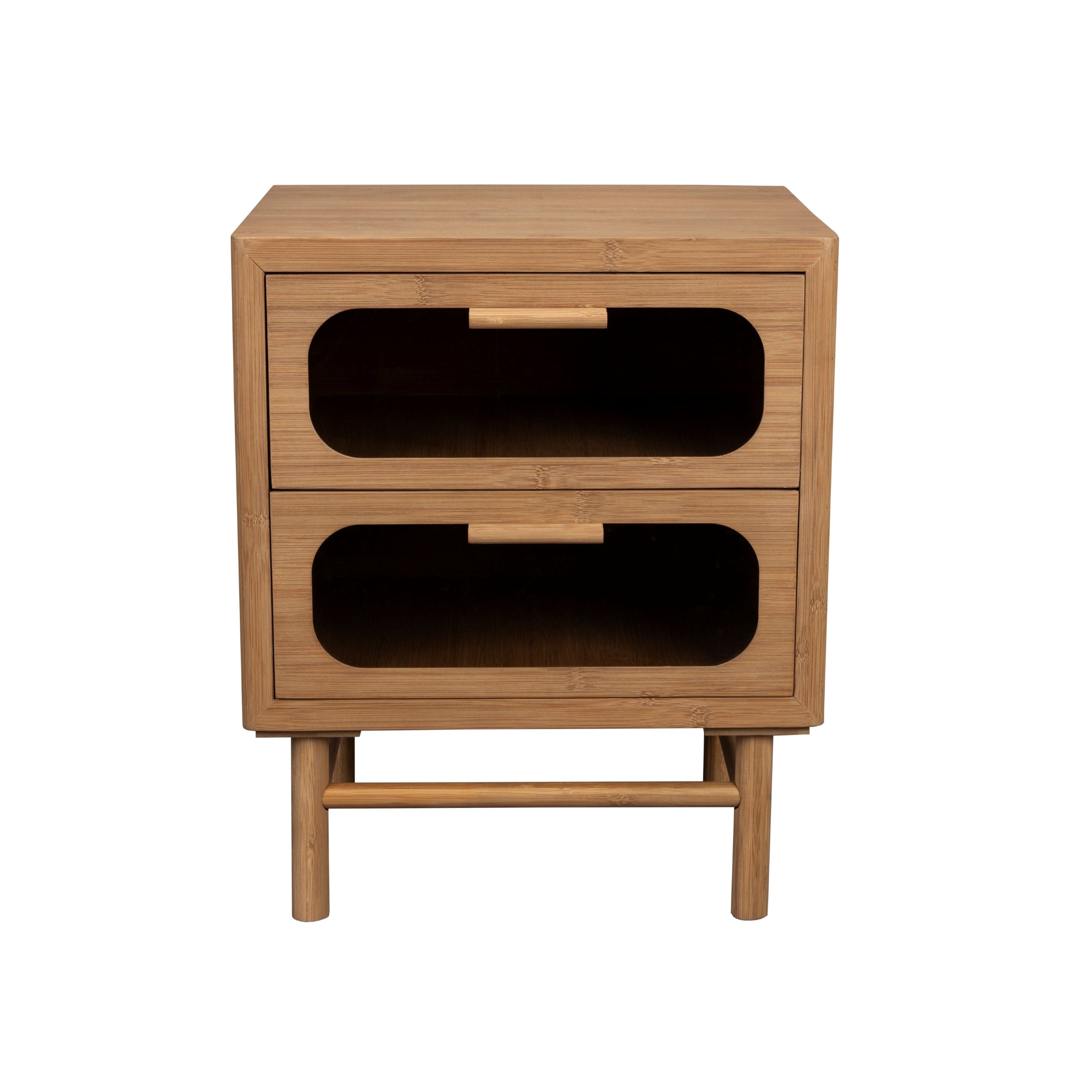 CAROUN Nightstand Carbonized Bamboo Wood