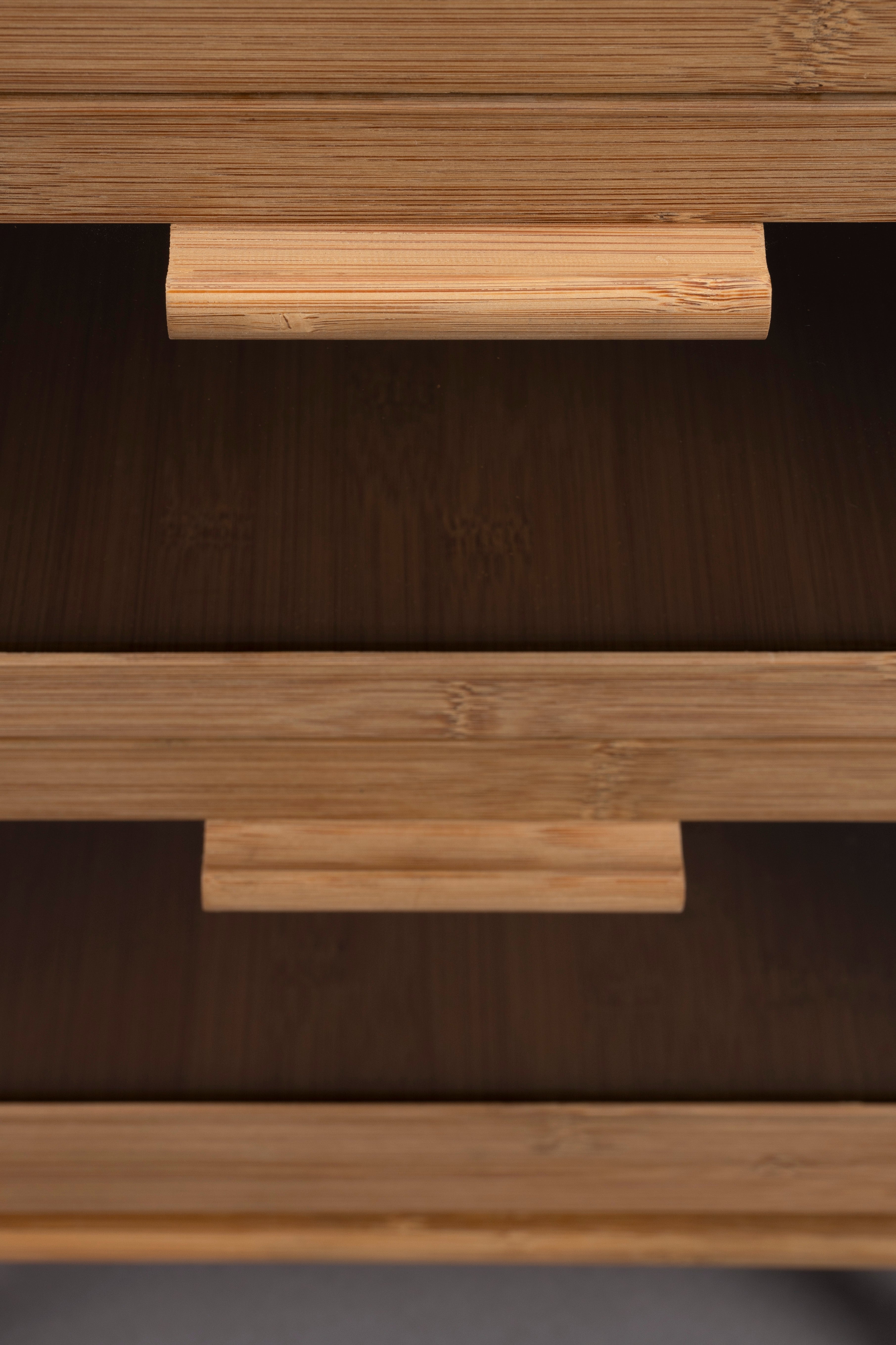 CAROUN Nightstand Carbonized Bamboo Wood