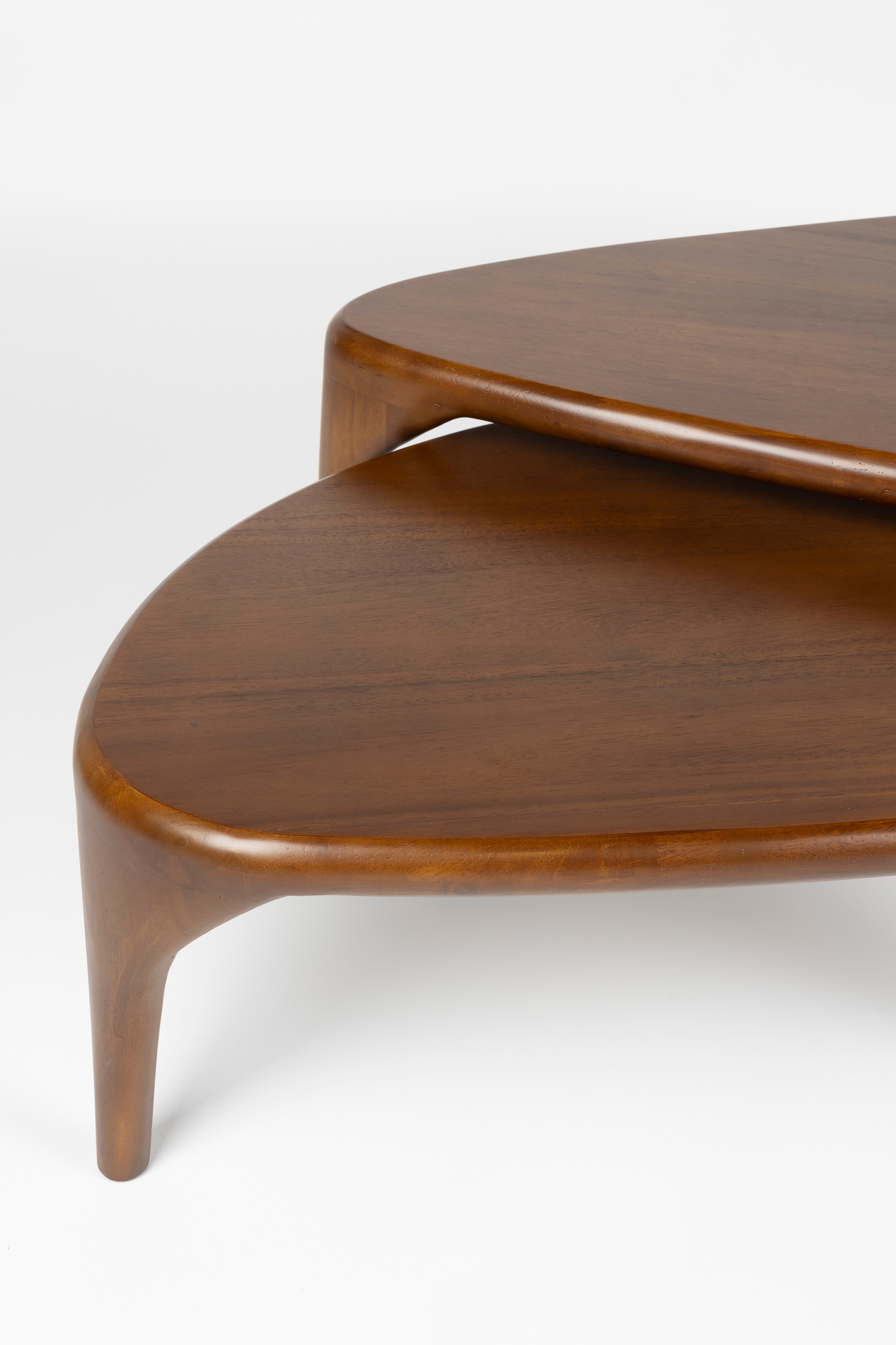 ISLA walnut veneer coffee table set