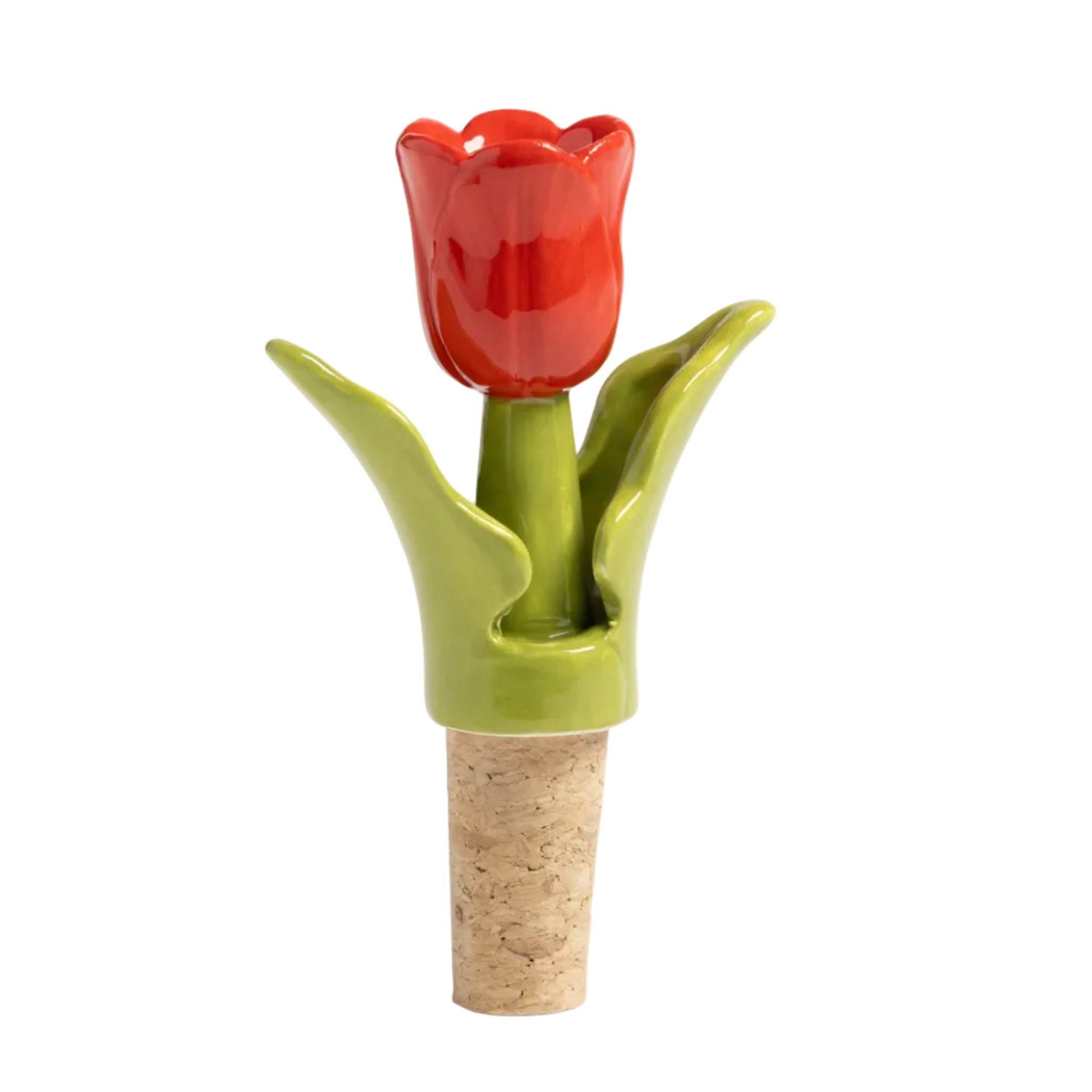 Zátka do lahví TULIP zelená s červenou