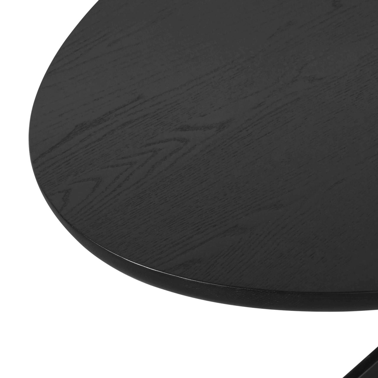 RAYFORD Dining Table Black Oak