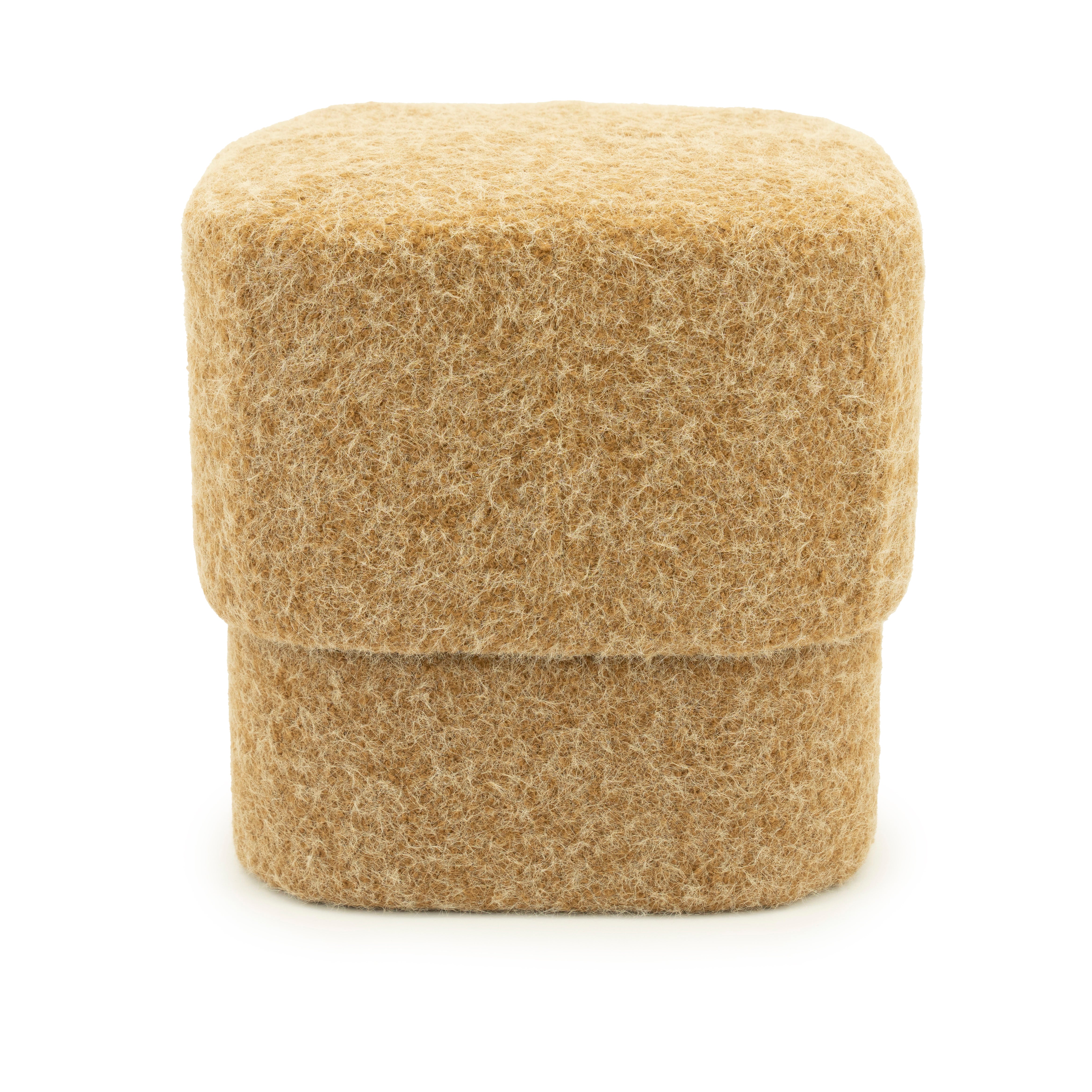 KELSO mustard pouf