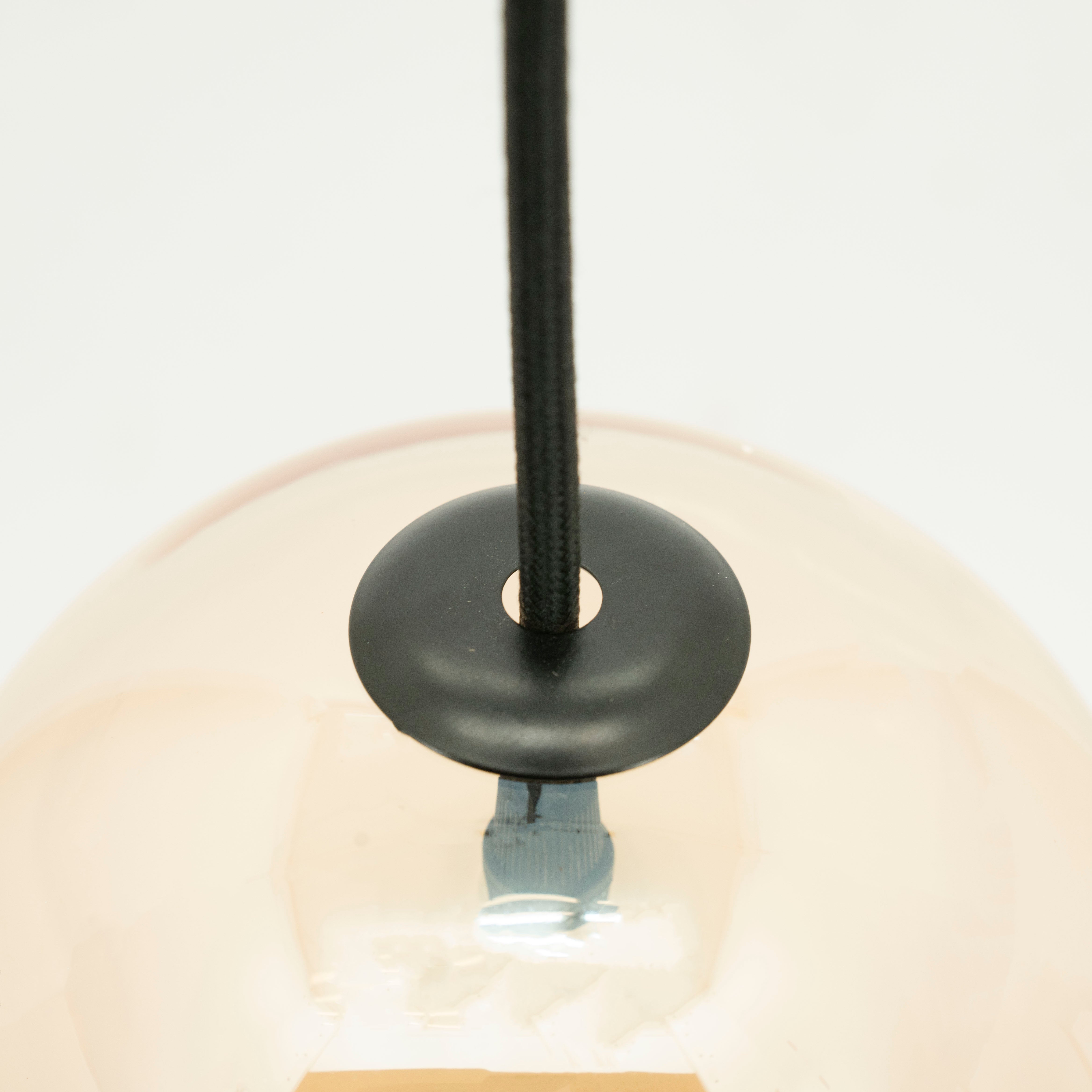 Zlatá skleněná závěsná lampa SHONA