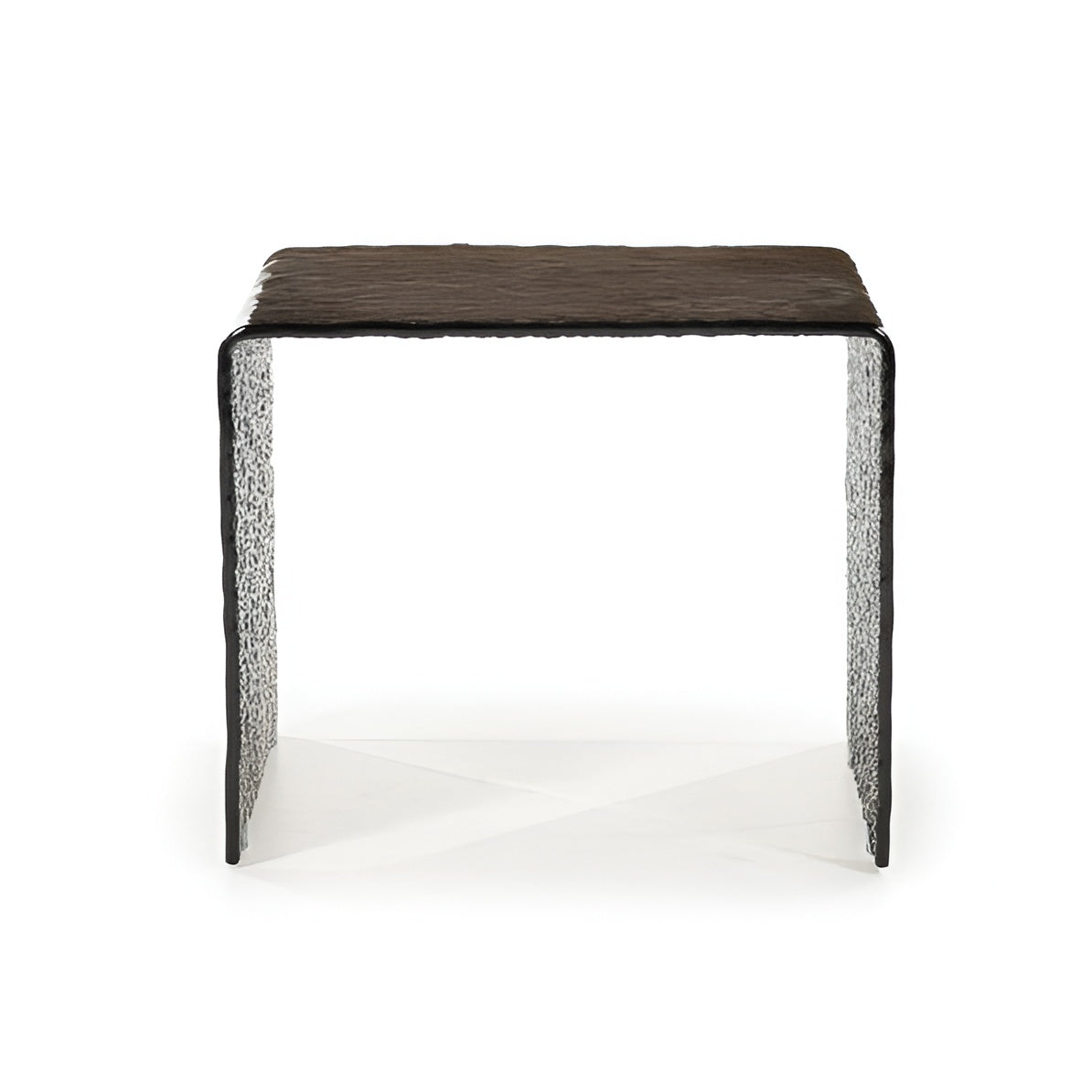 RIPPLE Side Table Dark Brown Glass