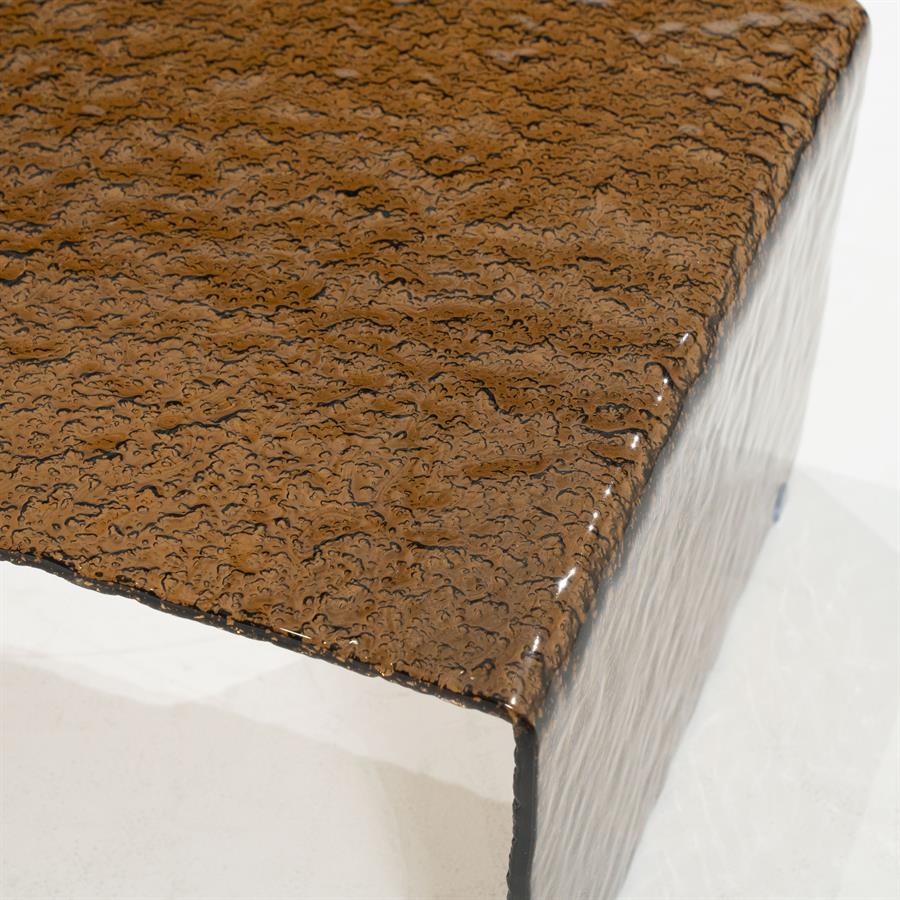 RIPPLE Coffee Table Dark Brown Glass