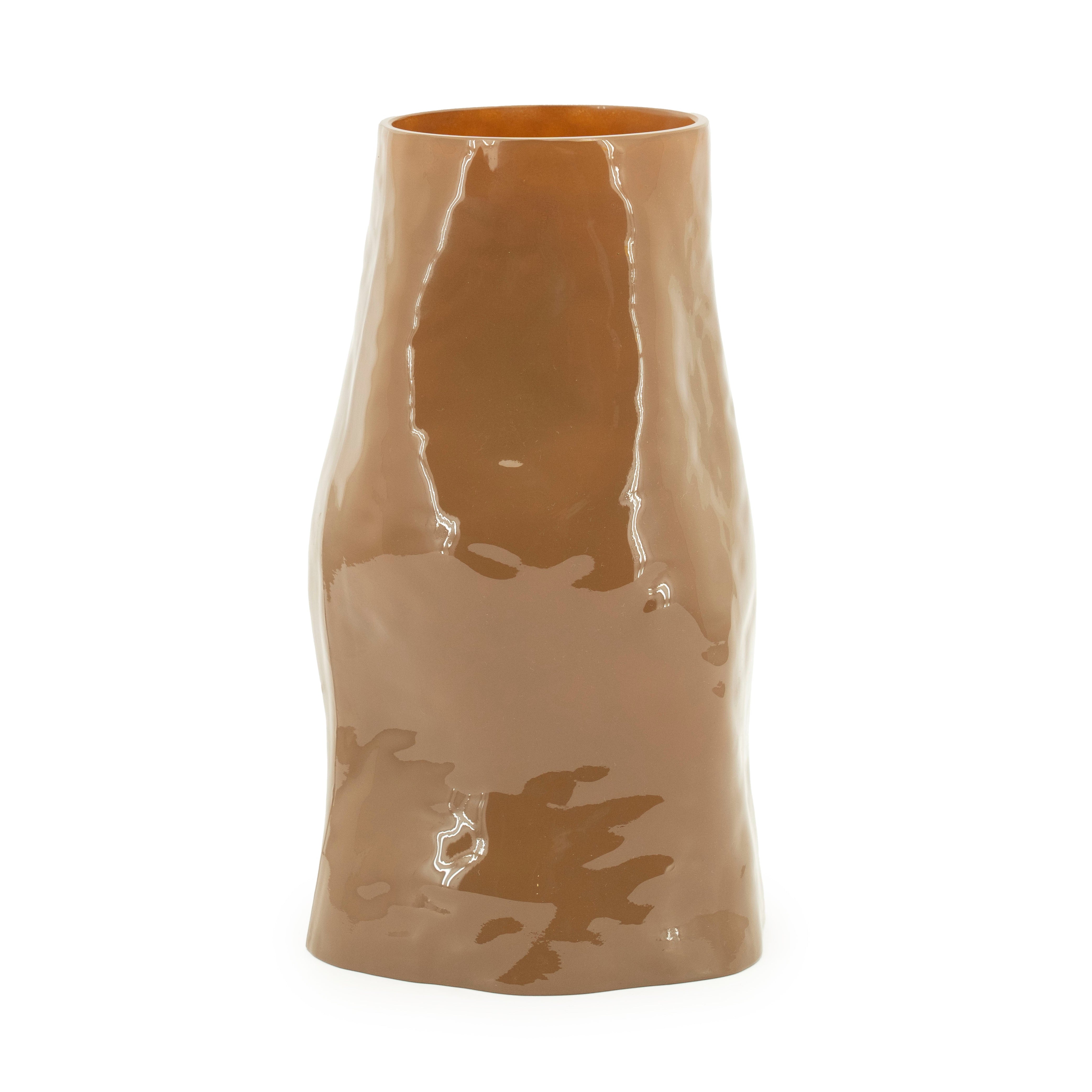 BOYNA brown glass vase