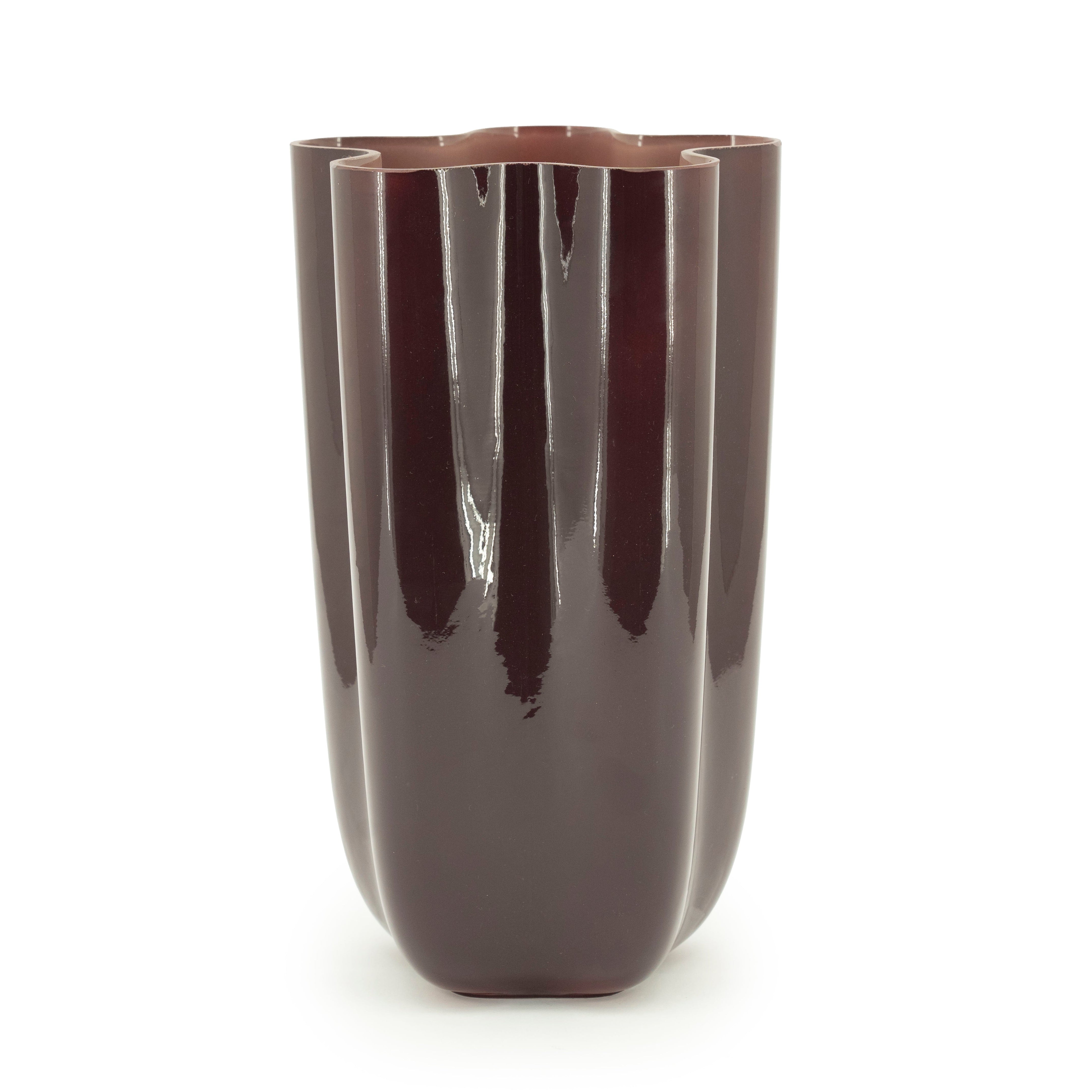 FLORI brown glass vase