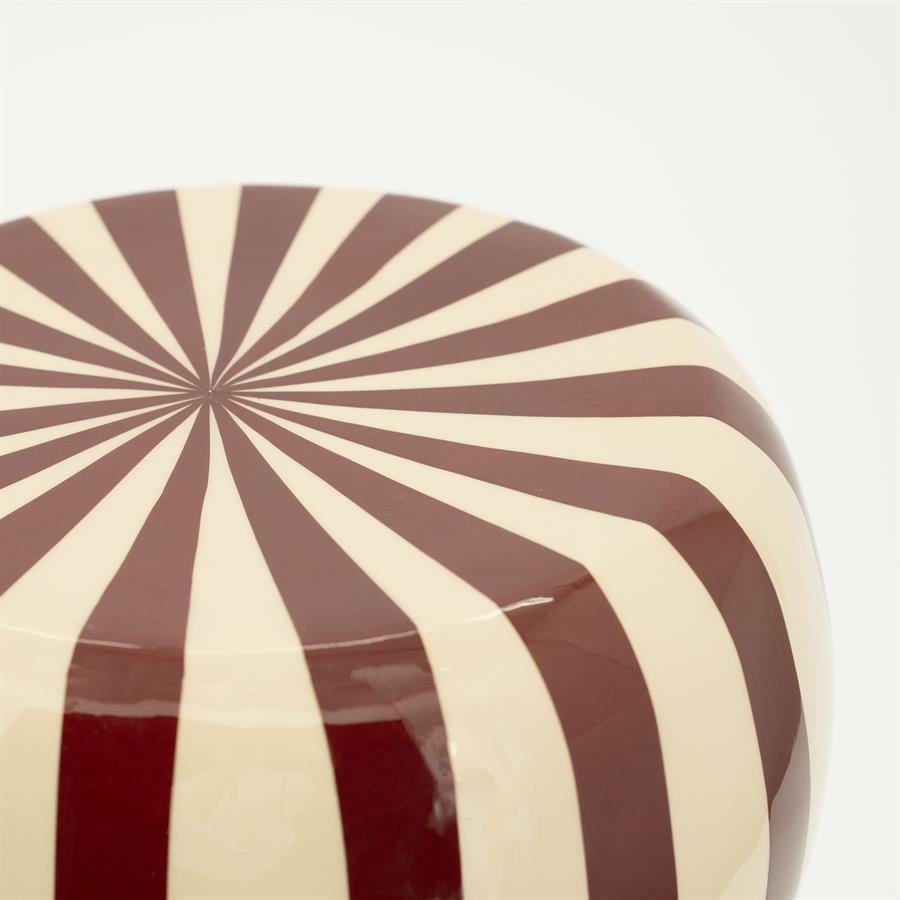 CANDICE Burgundy Side Table with Cream