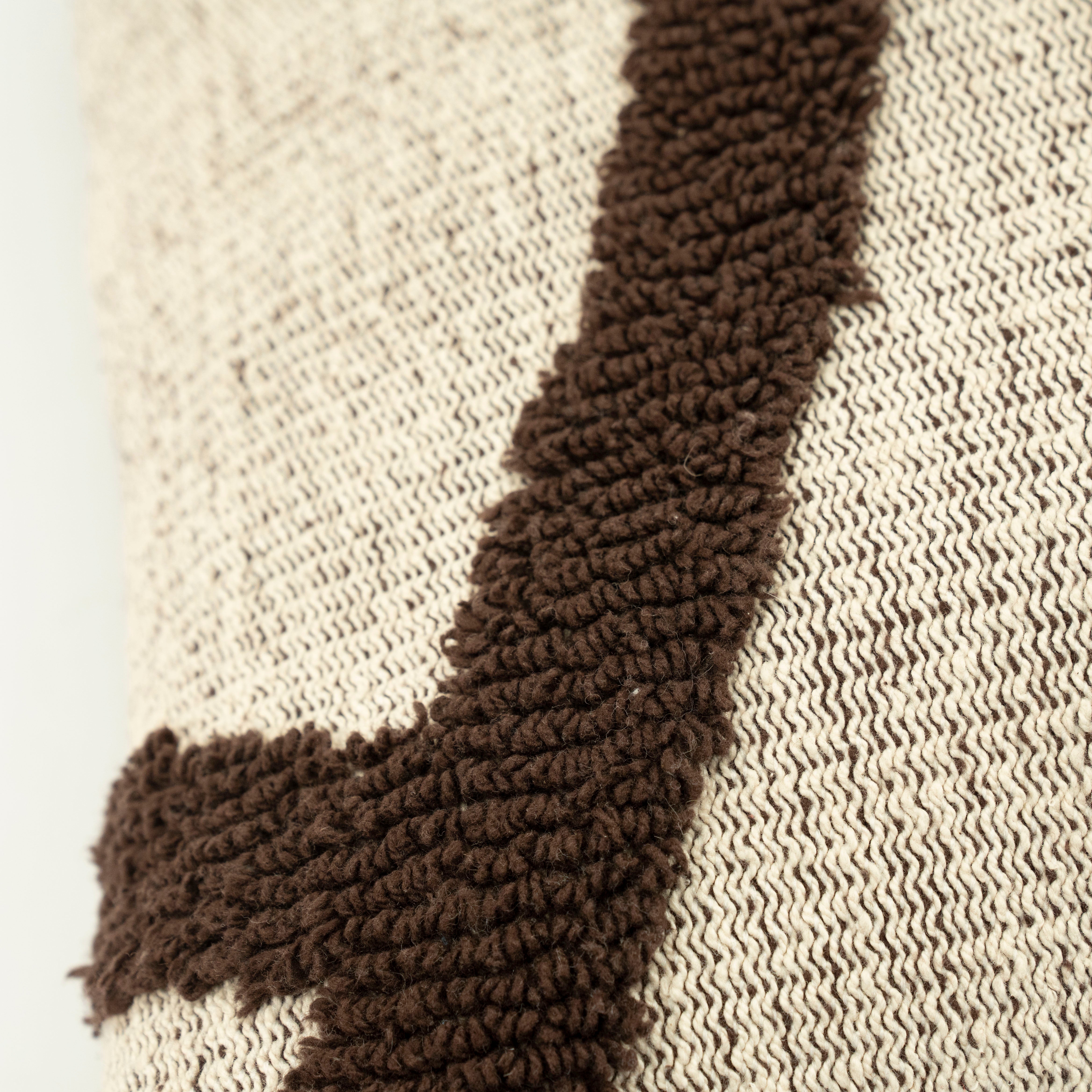 Polštář MAJANI hnědý s béžovým