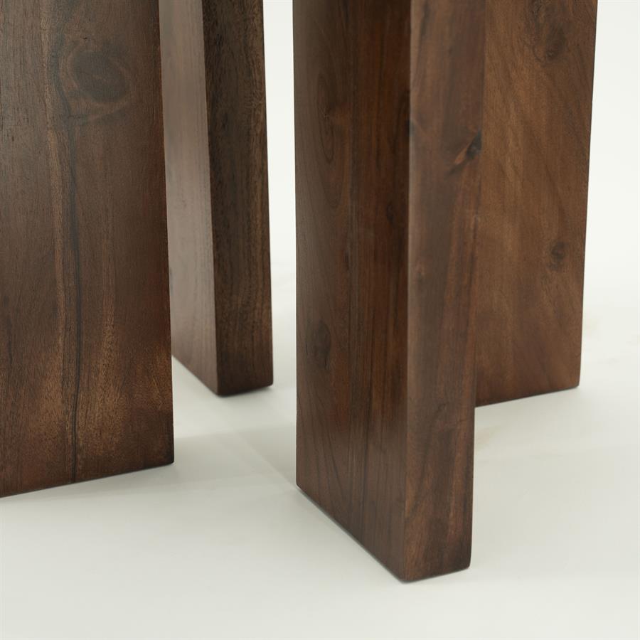 Boční stolek TILED UP z tmavě hnědého mangového dřeva