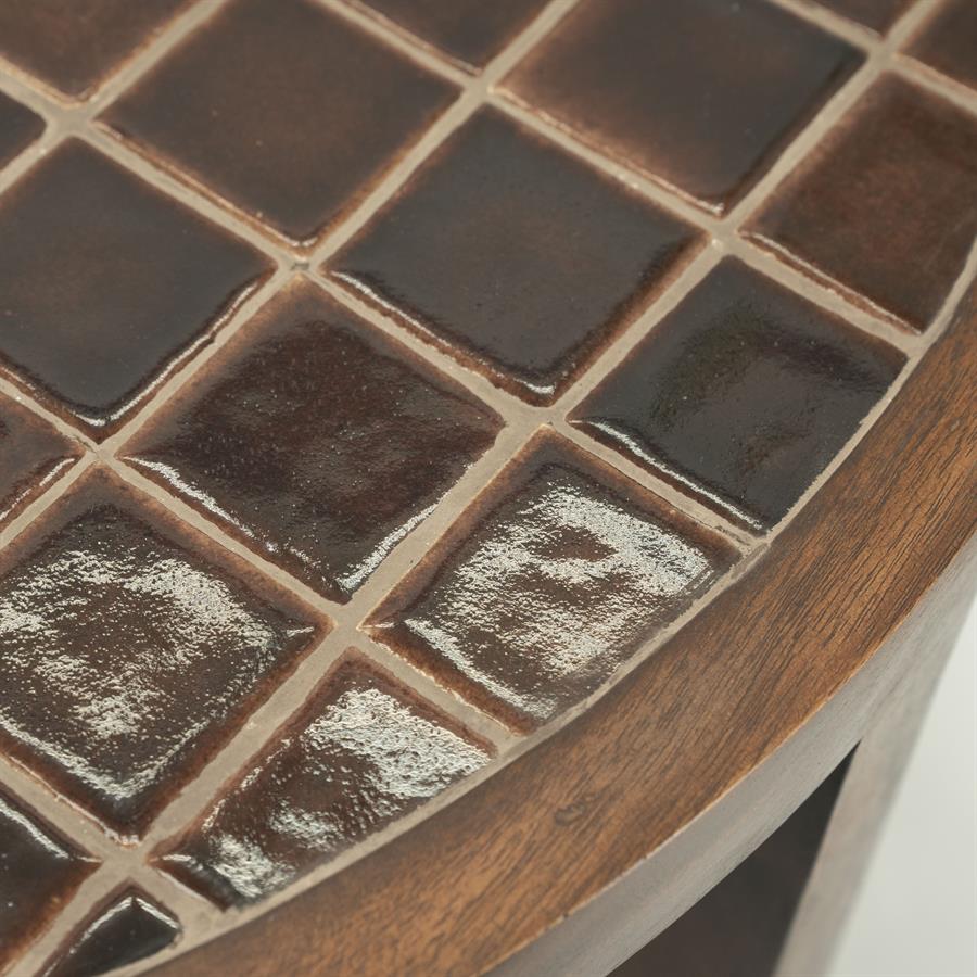 TILED UP Coffee Table Dark Brown Mango Wood