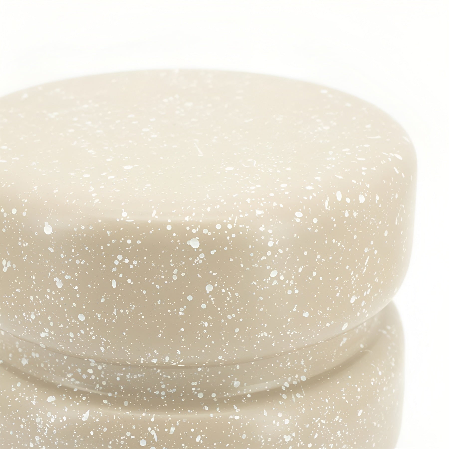 SPATTER cream side table