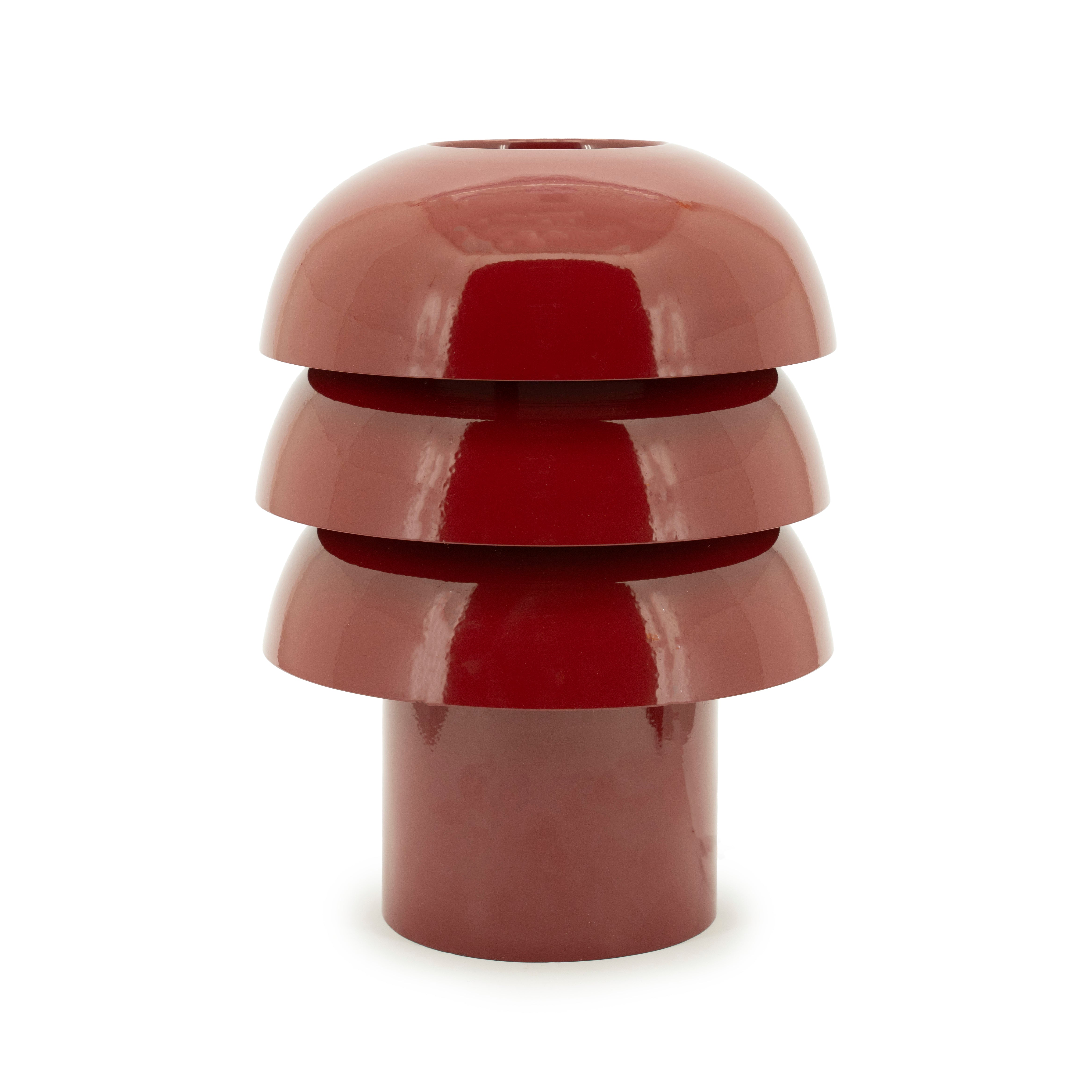 Stolní lampa CURO burgundová