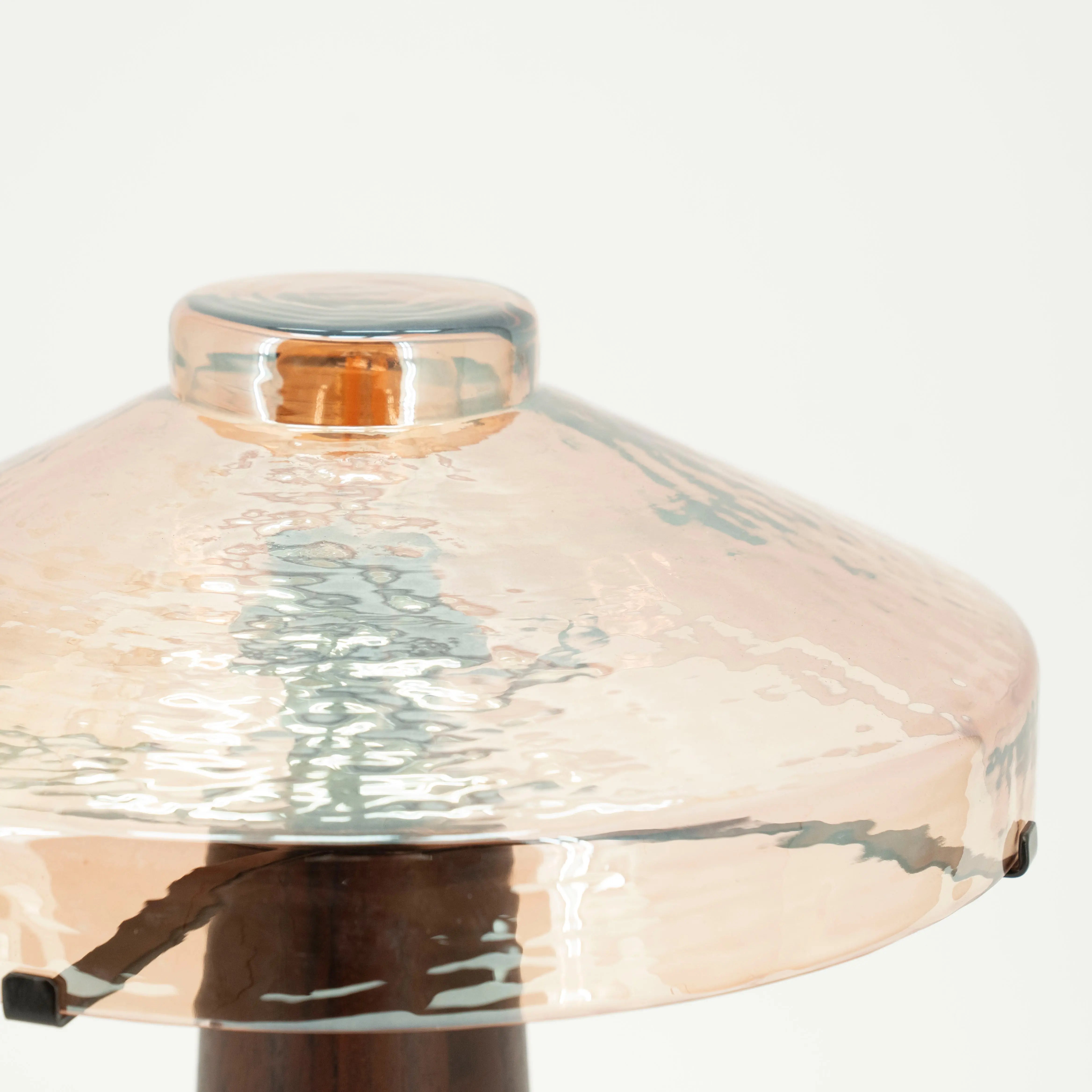 Lampa stołowa DOME drewniana podstawa ze szklanym kloszem – szkło, By Boo