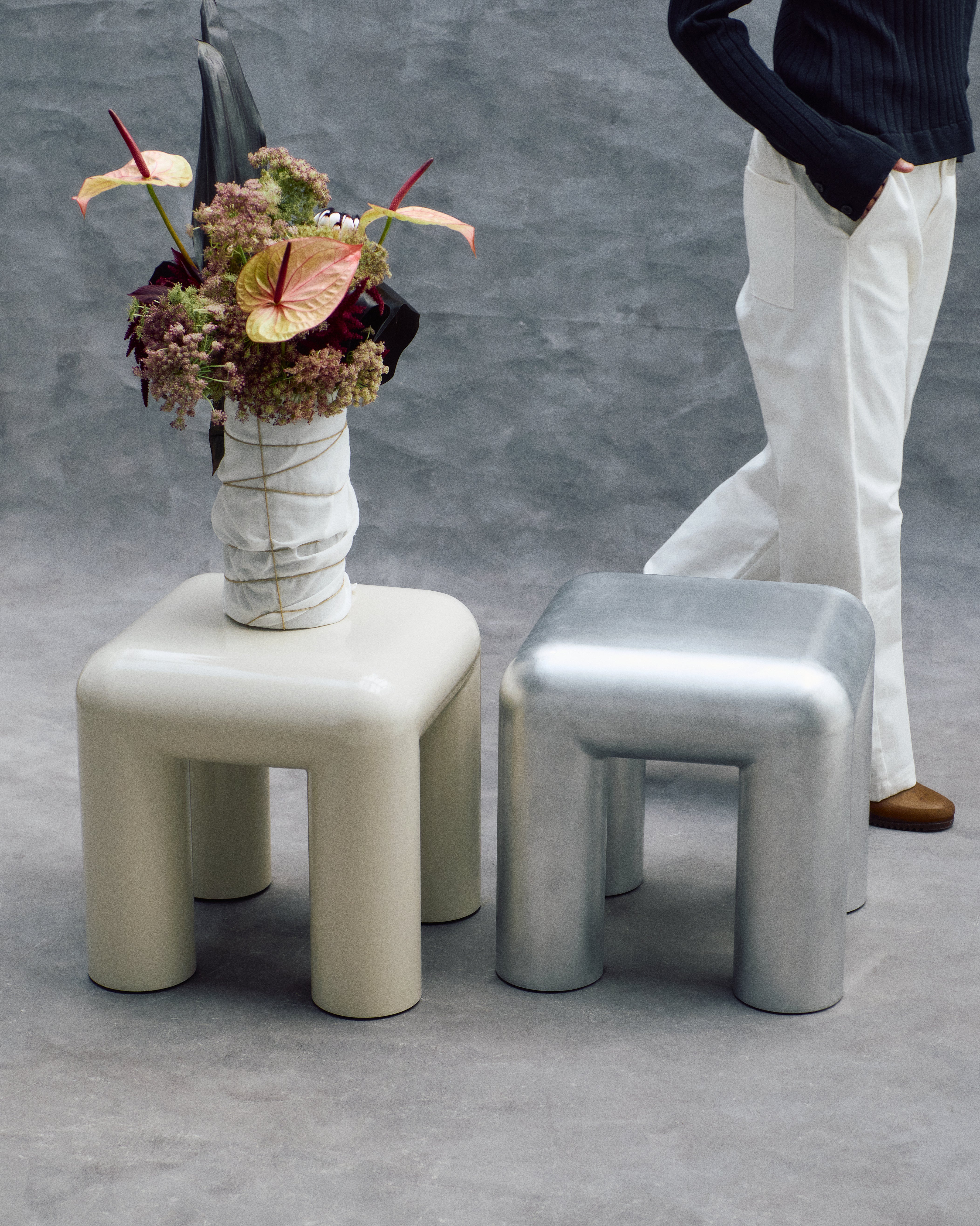 CUBIO Aluminum Side Table