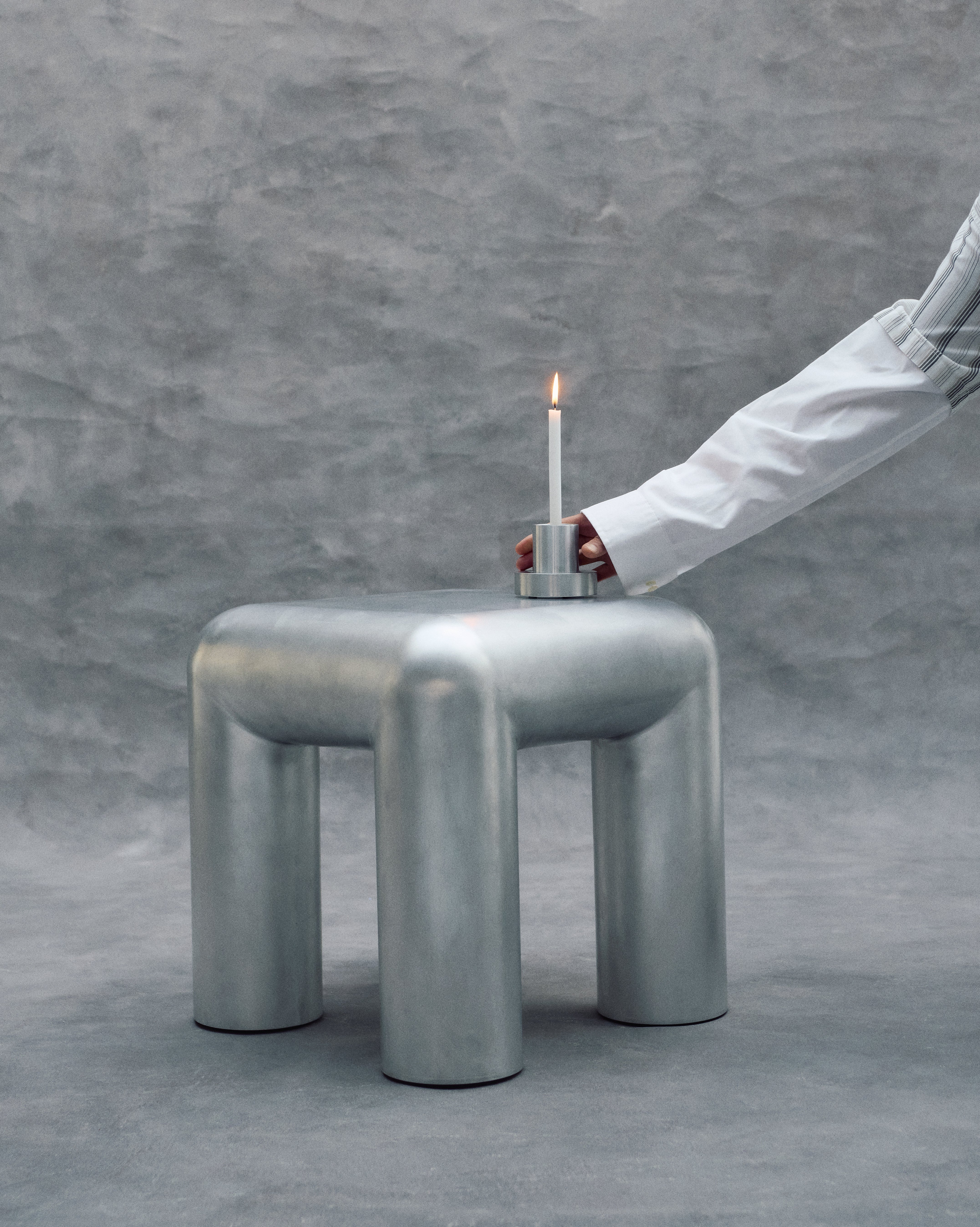 CUBIO Aluminum Side Table