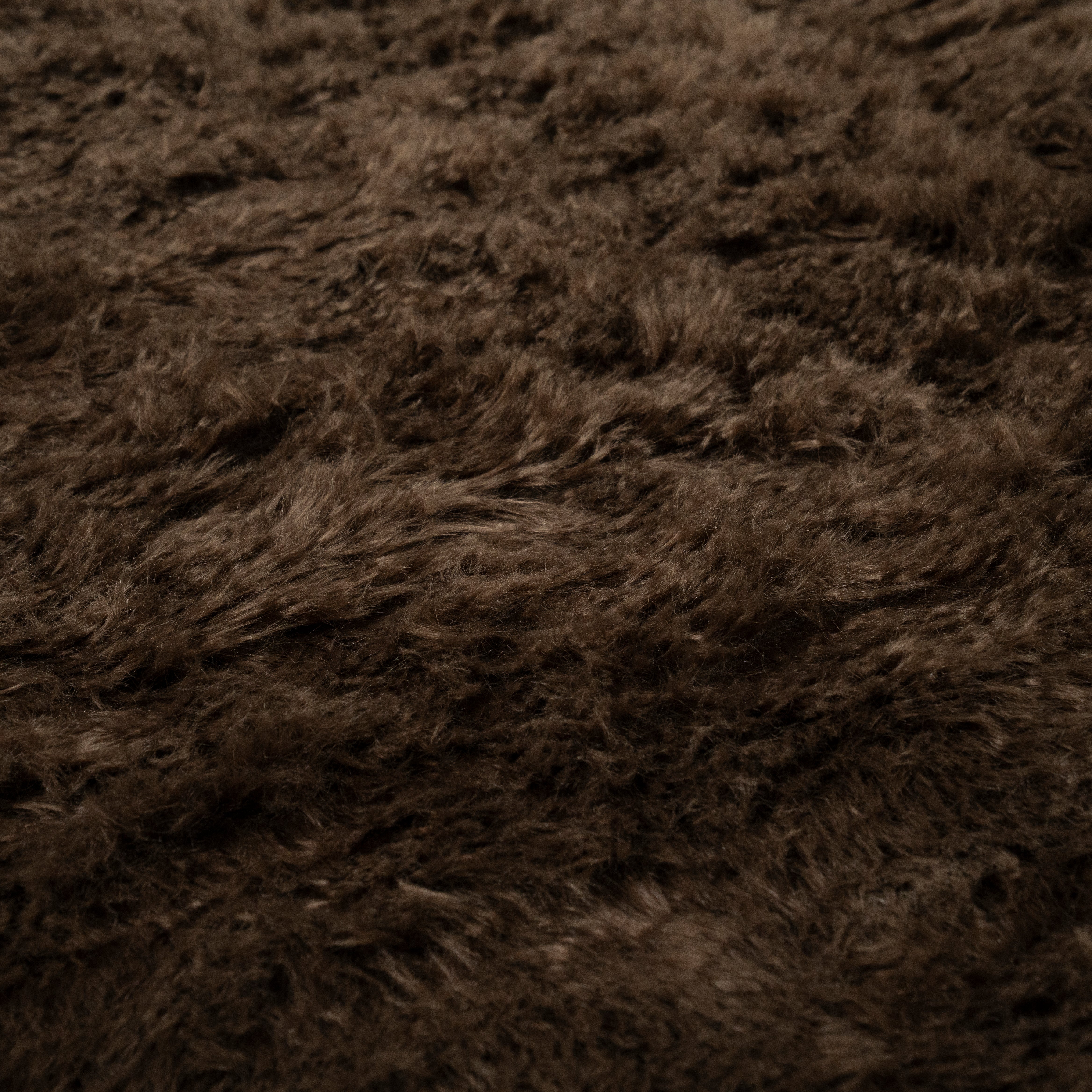 LASKA Brown Carpet with Long Pile