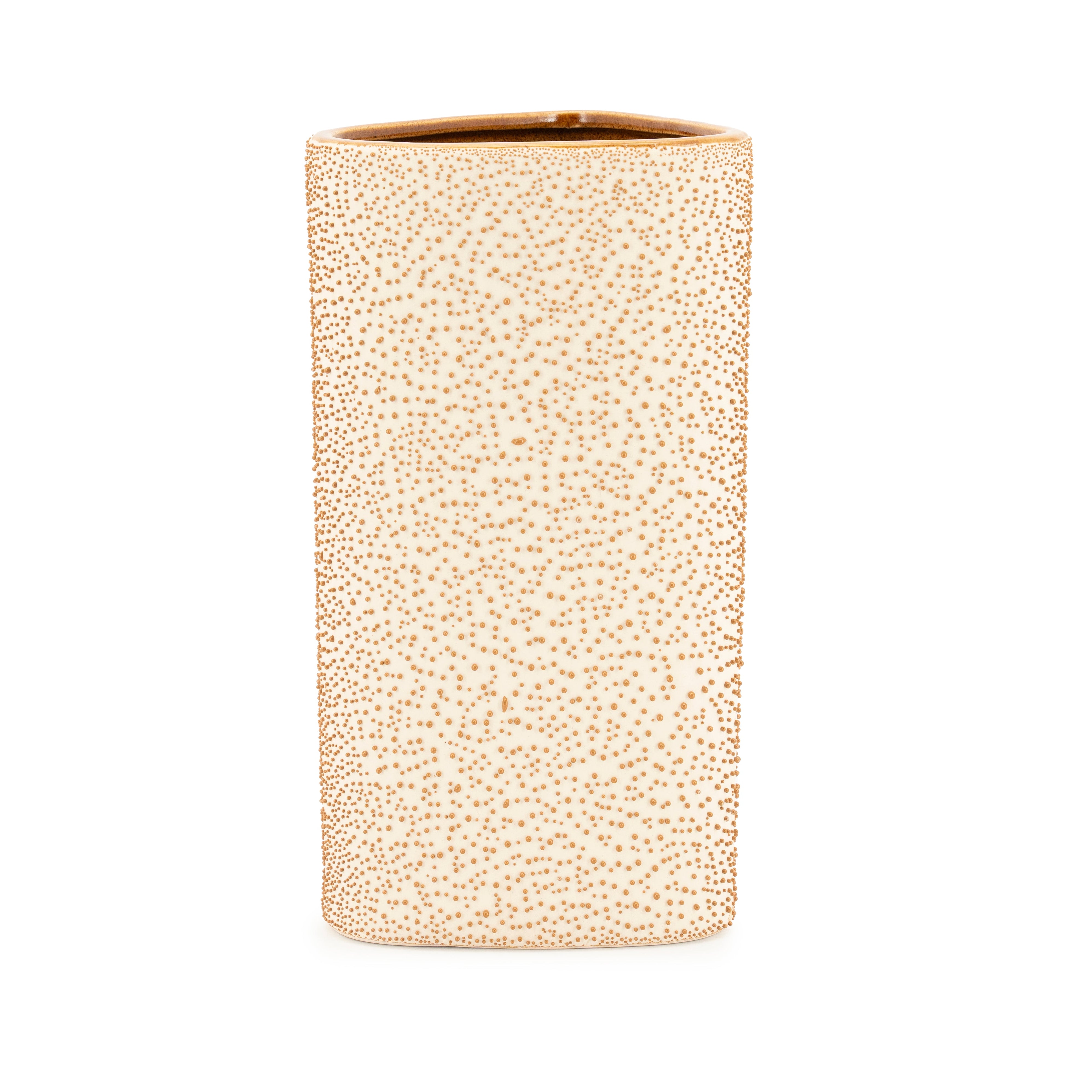 DOTANGLE vase yellow ceramic