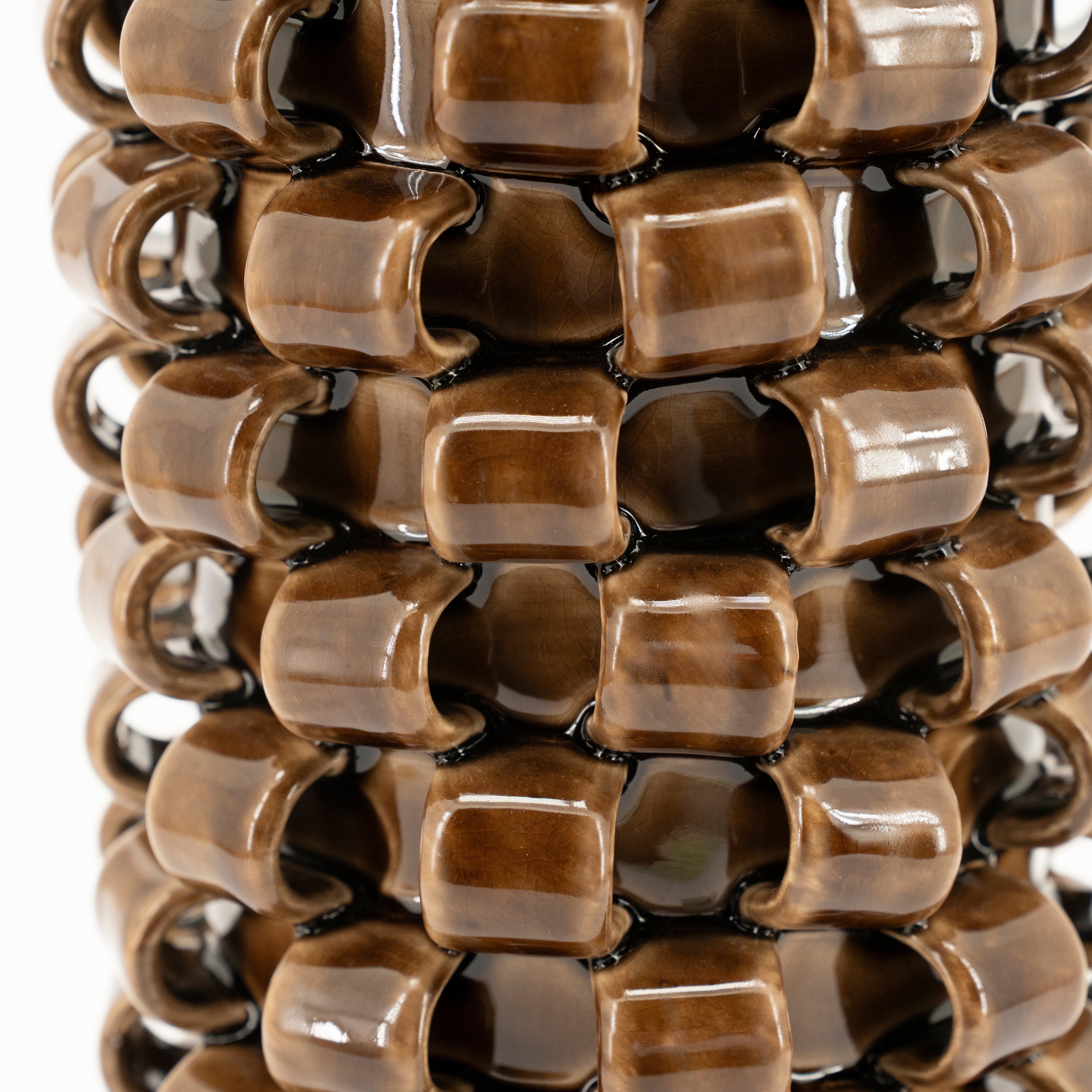 LOOPA vase brown ceramic