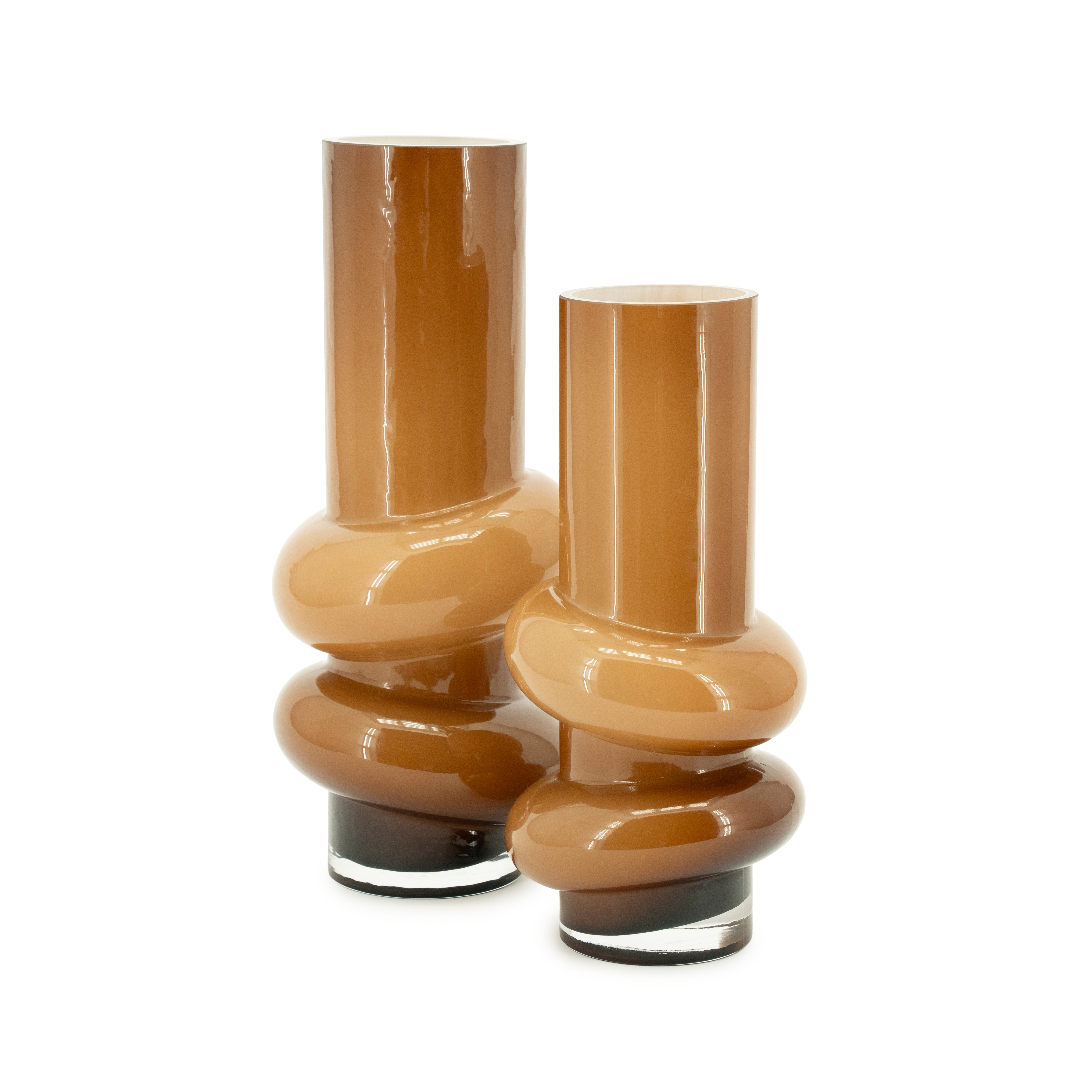 CURBLE orange glass vase