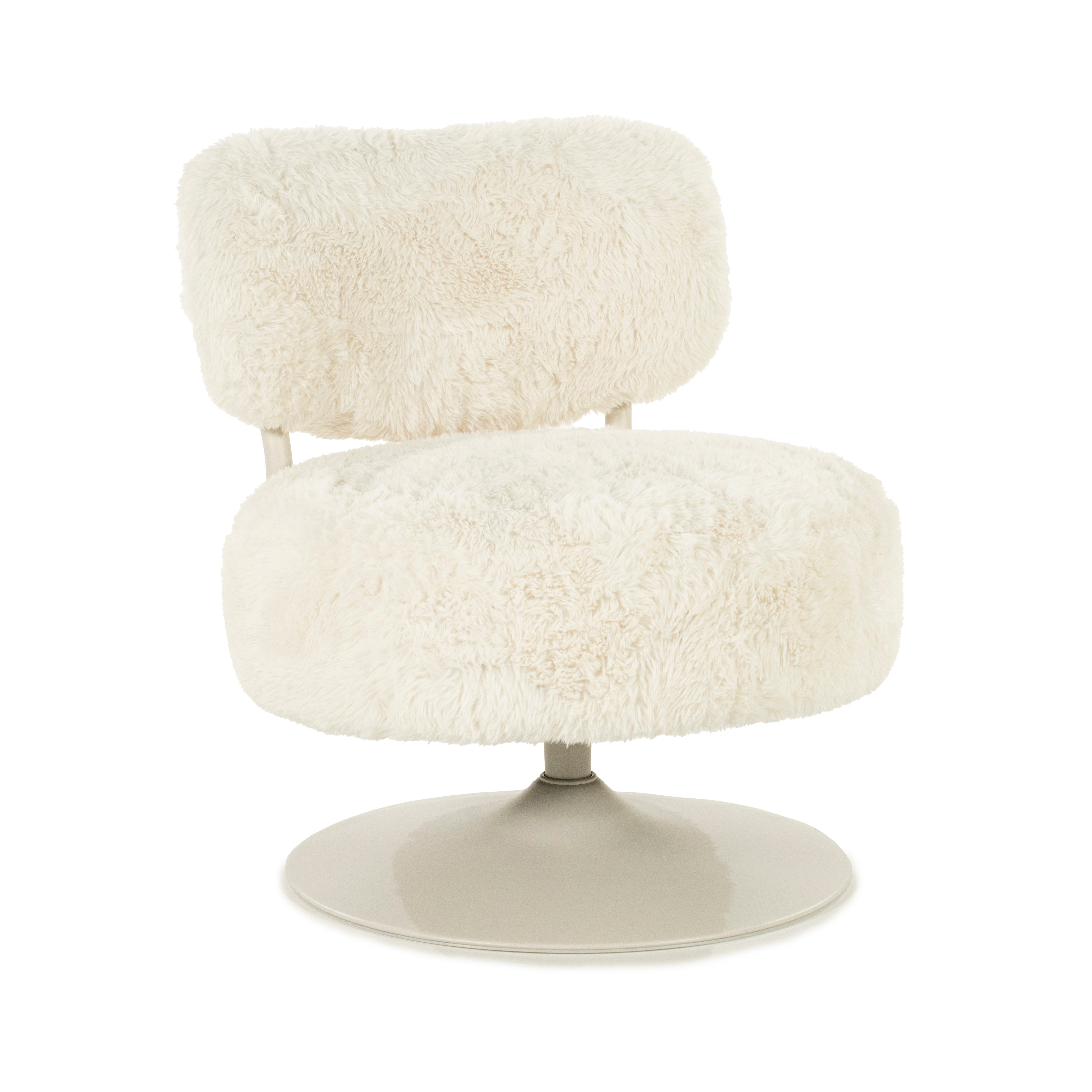 Křeslo otočné FURLO krémové