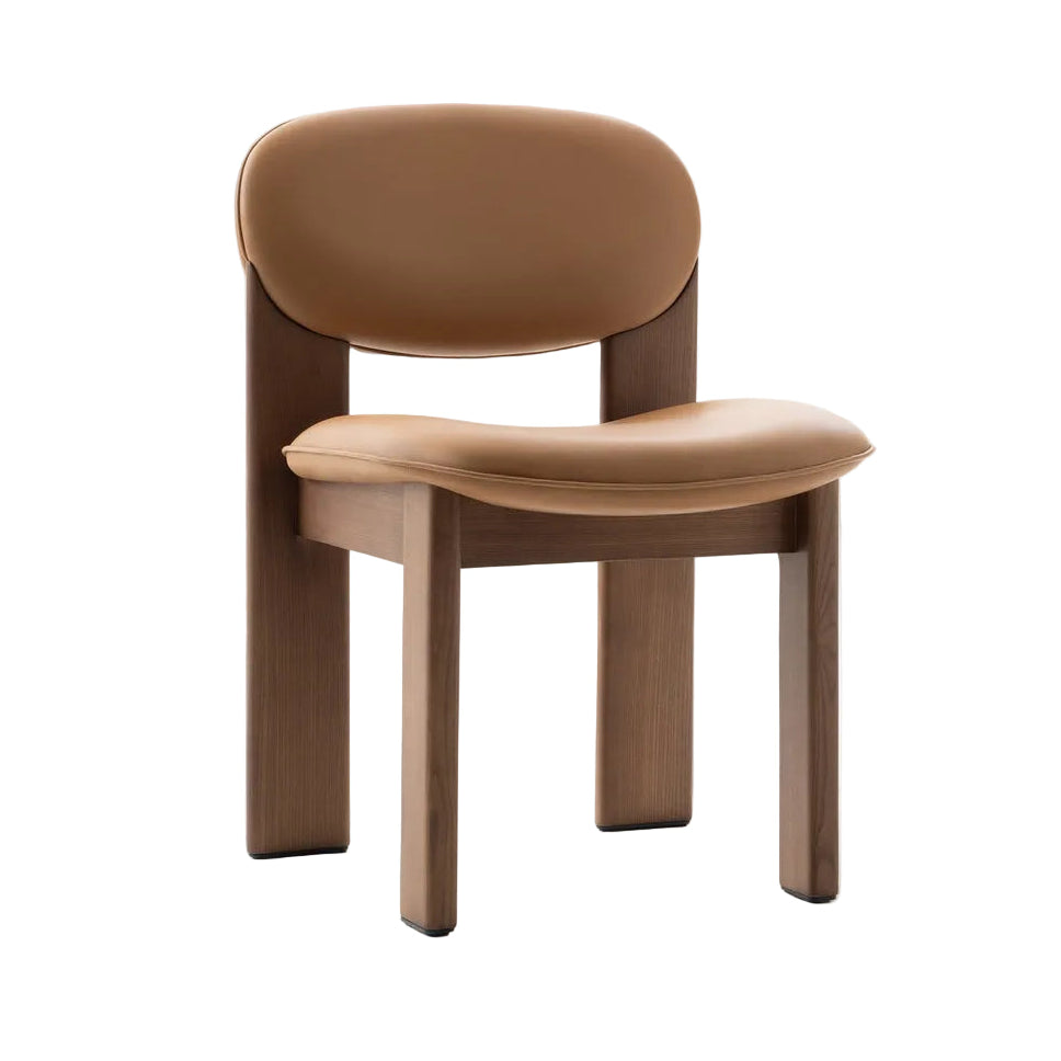 ARCHIPEN upholstered chair with a brown ash base