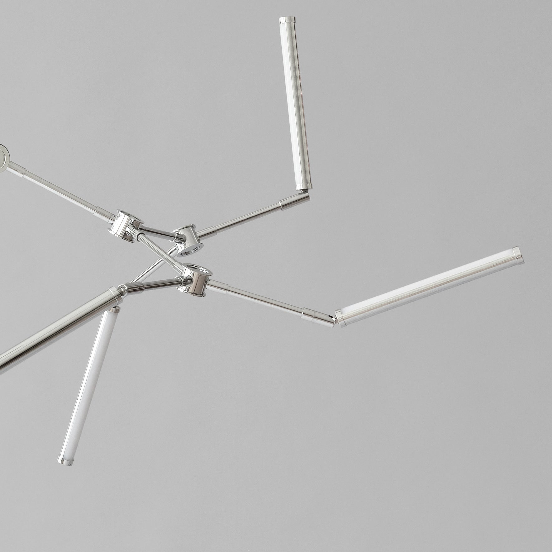 STICK chrome chandelier