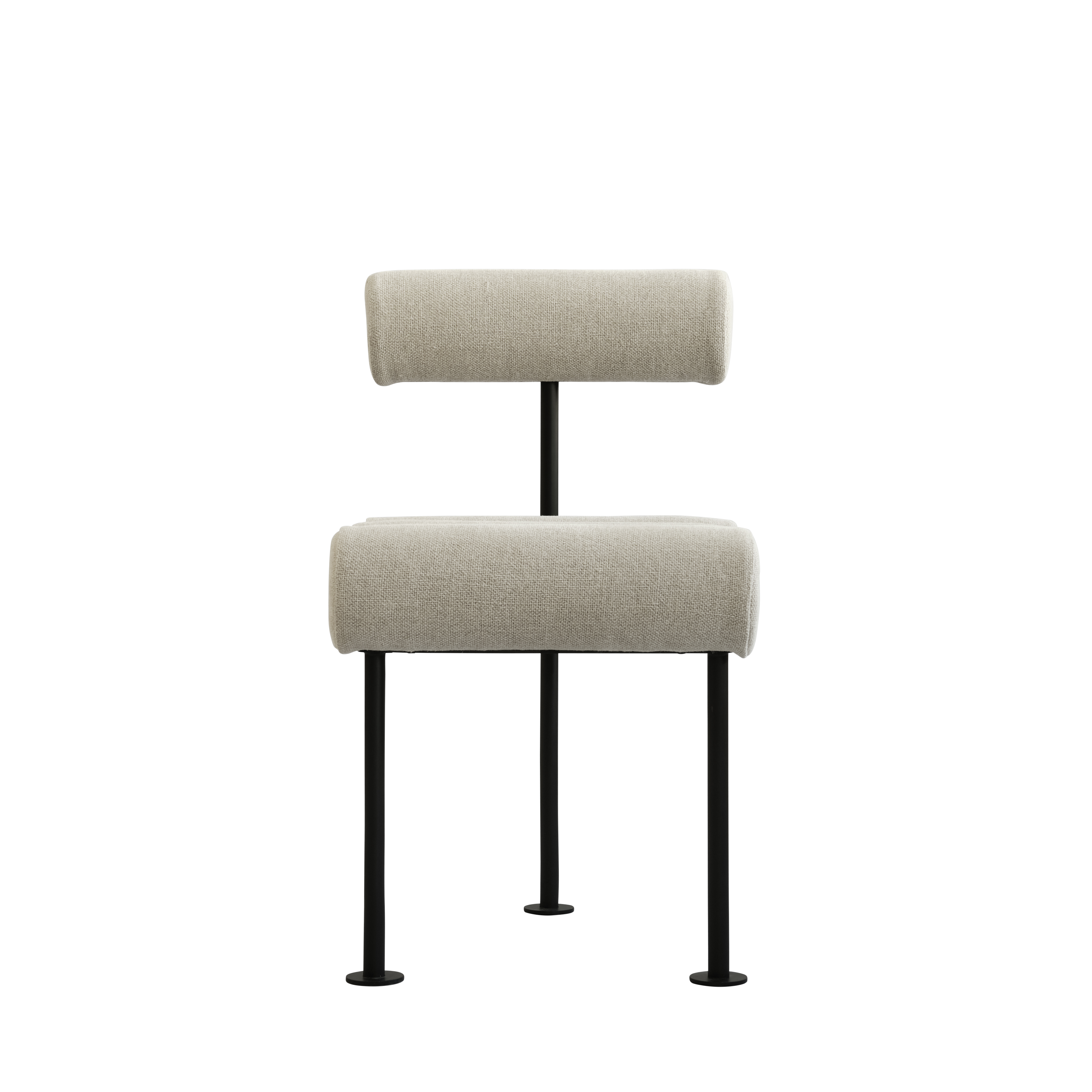 HIRO chair beige with black base